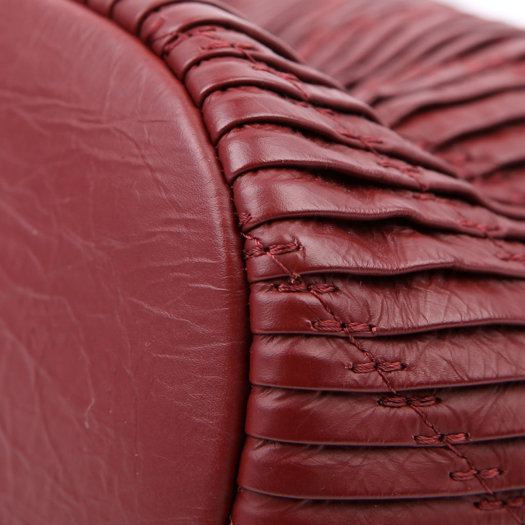 Coco Pleats Drawstring Bag 25M Maroon