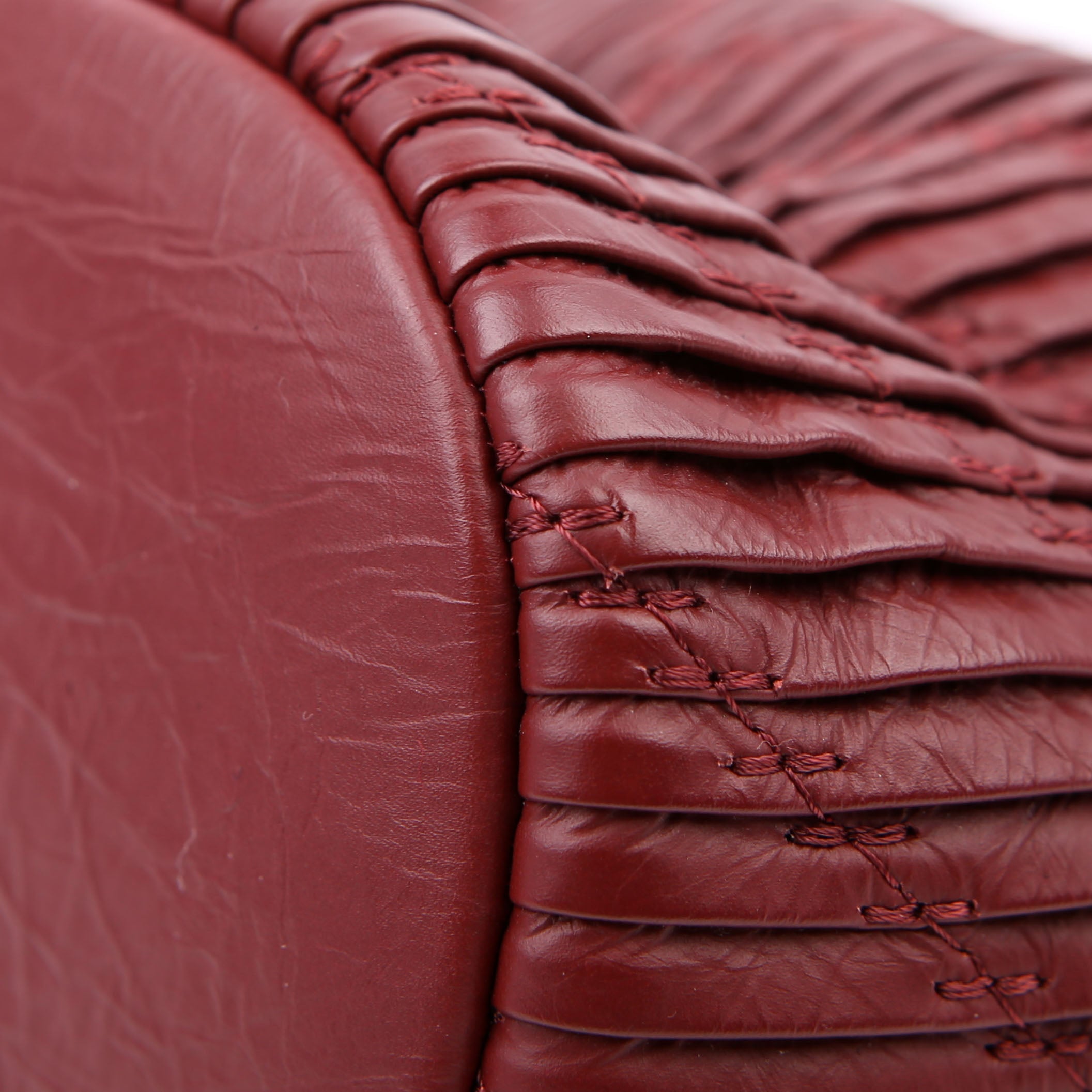 Coco Pleats Drawstring Bag 25M Maroon