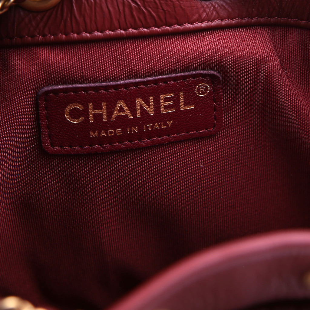 Coco Pleats Drawstring Bag 25M Maroon