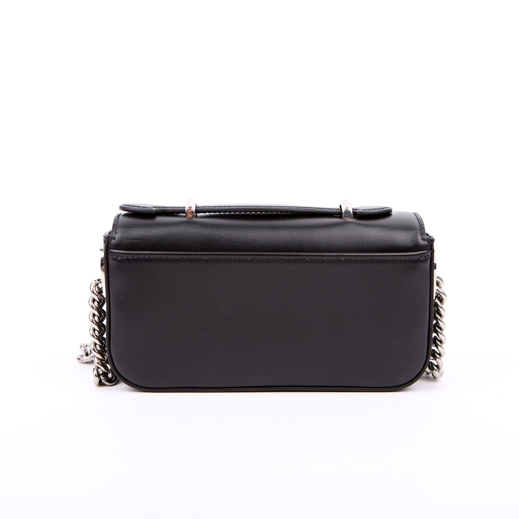 Gucci 760194 Petite GG Mini Calfskin Shoulder Bag Black