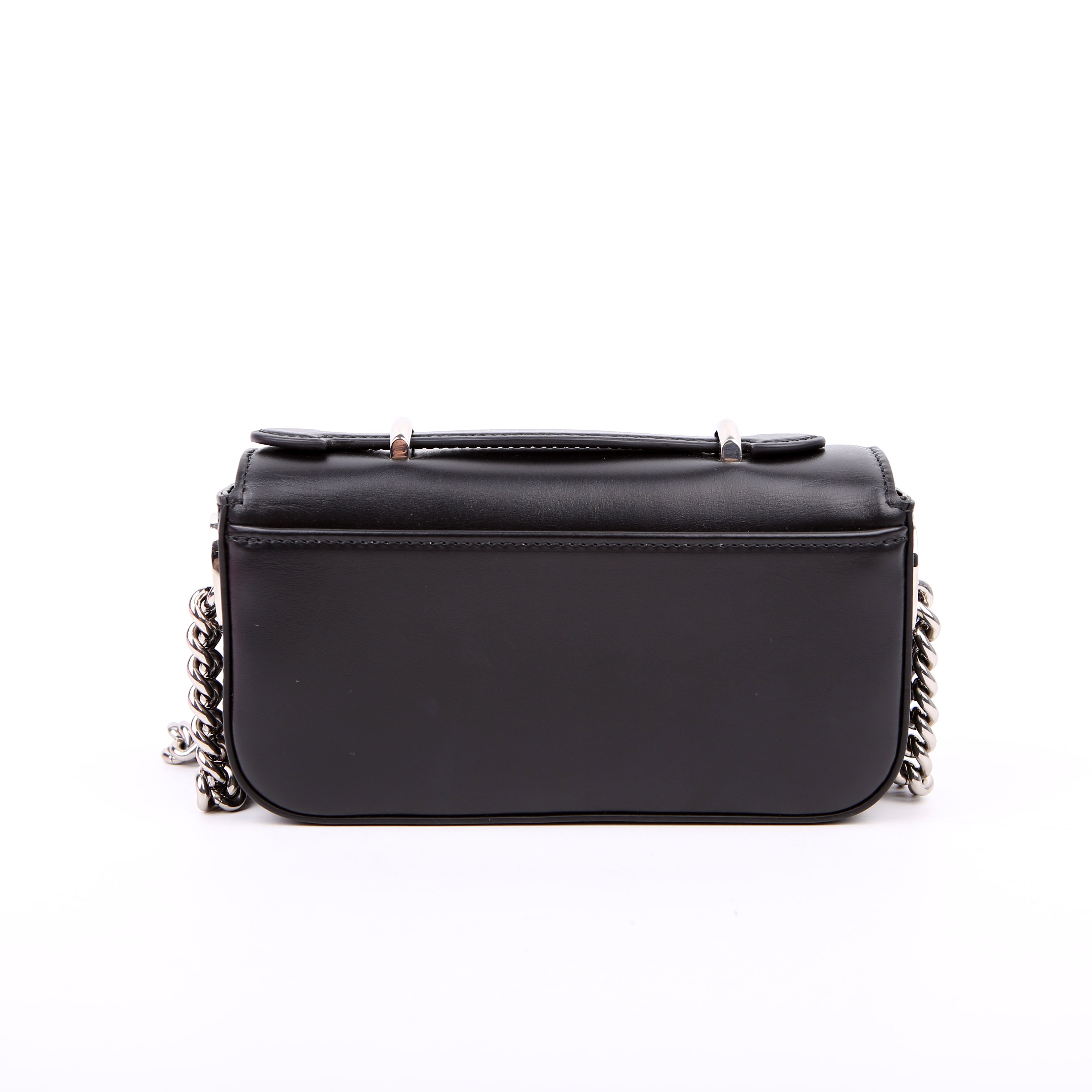 Gucci 760194 Petite GG Mini Calfskin Shoulder Bag Black
