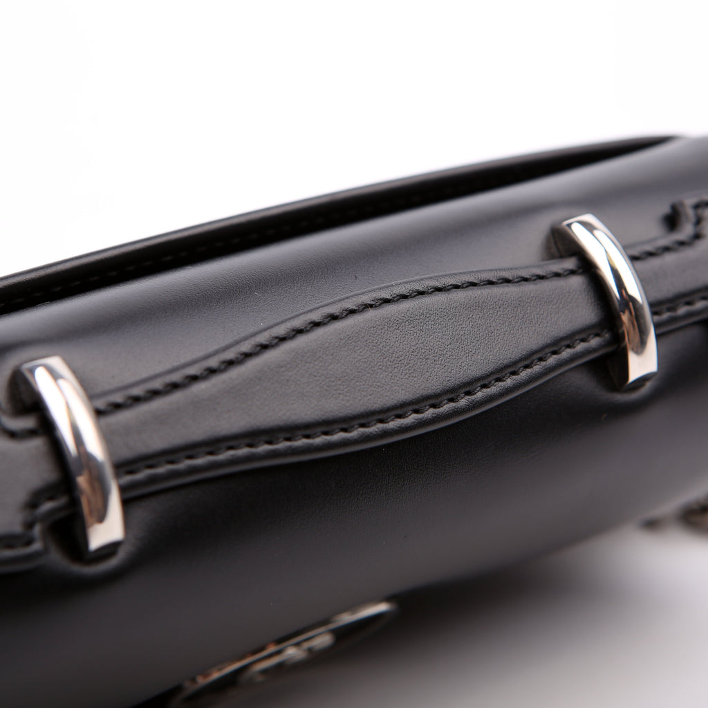 Gucci 760194 Petite GG Mini Calfskin Shoulder Bag Black