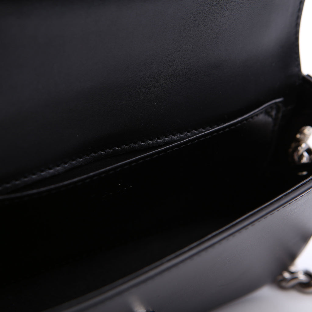 Gucci 760194 Petite GG Mini Calfskin Shoulder Bag Black