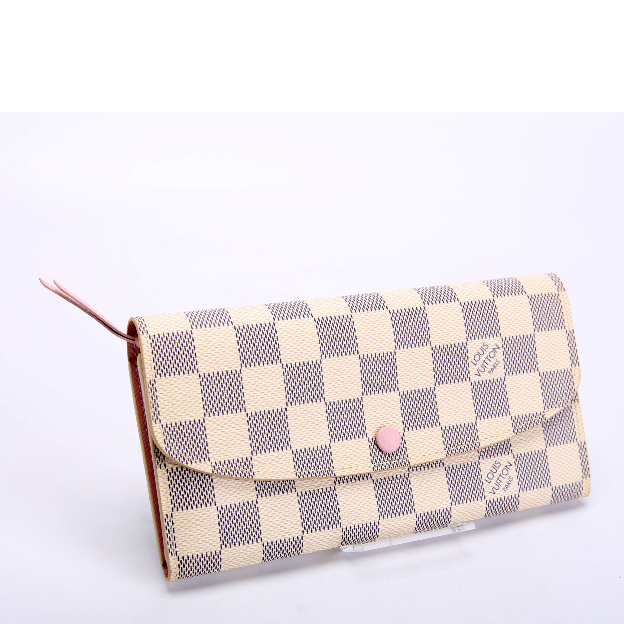 Emilie Wallet Damier Azur Newer Pink