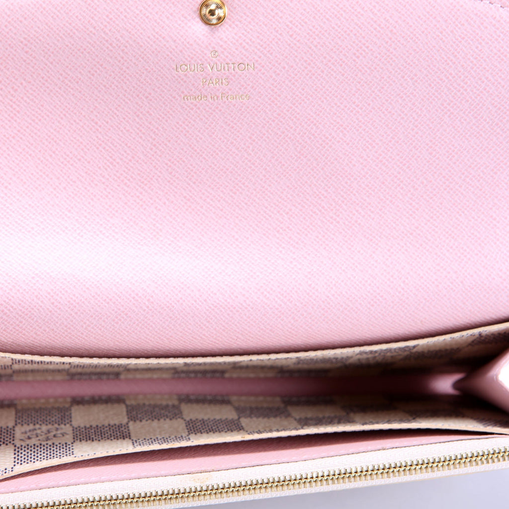 Emilie Wallet Damier Azur Newer Pink