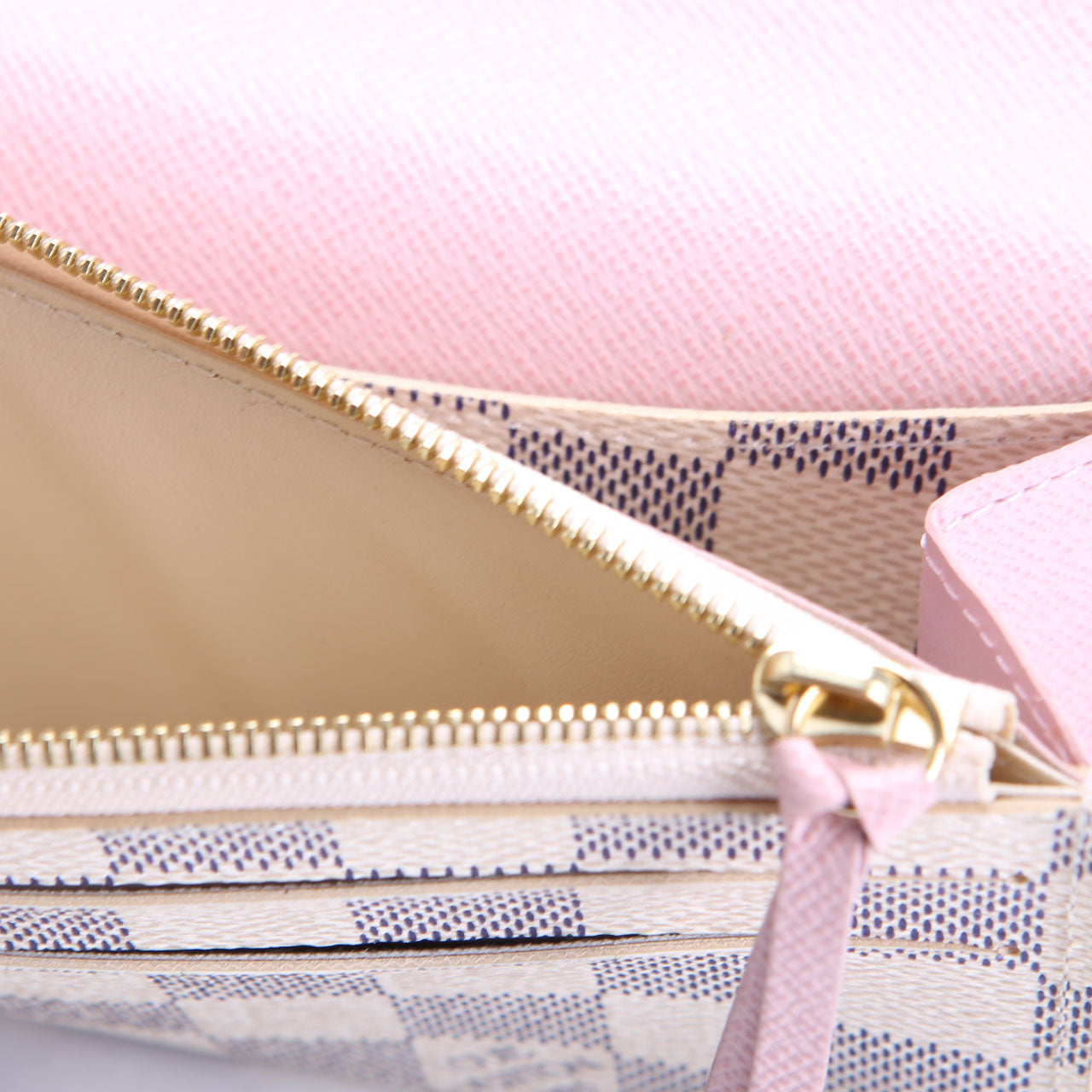 Emilie Wallet Damier Azur Newer Pink