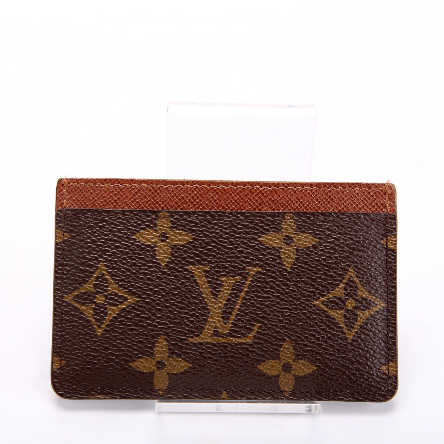 Card Holder Monogram Brown