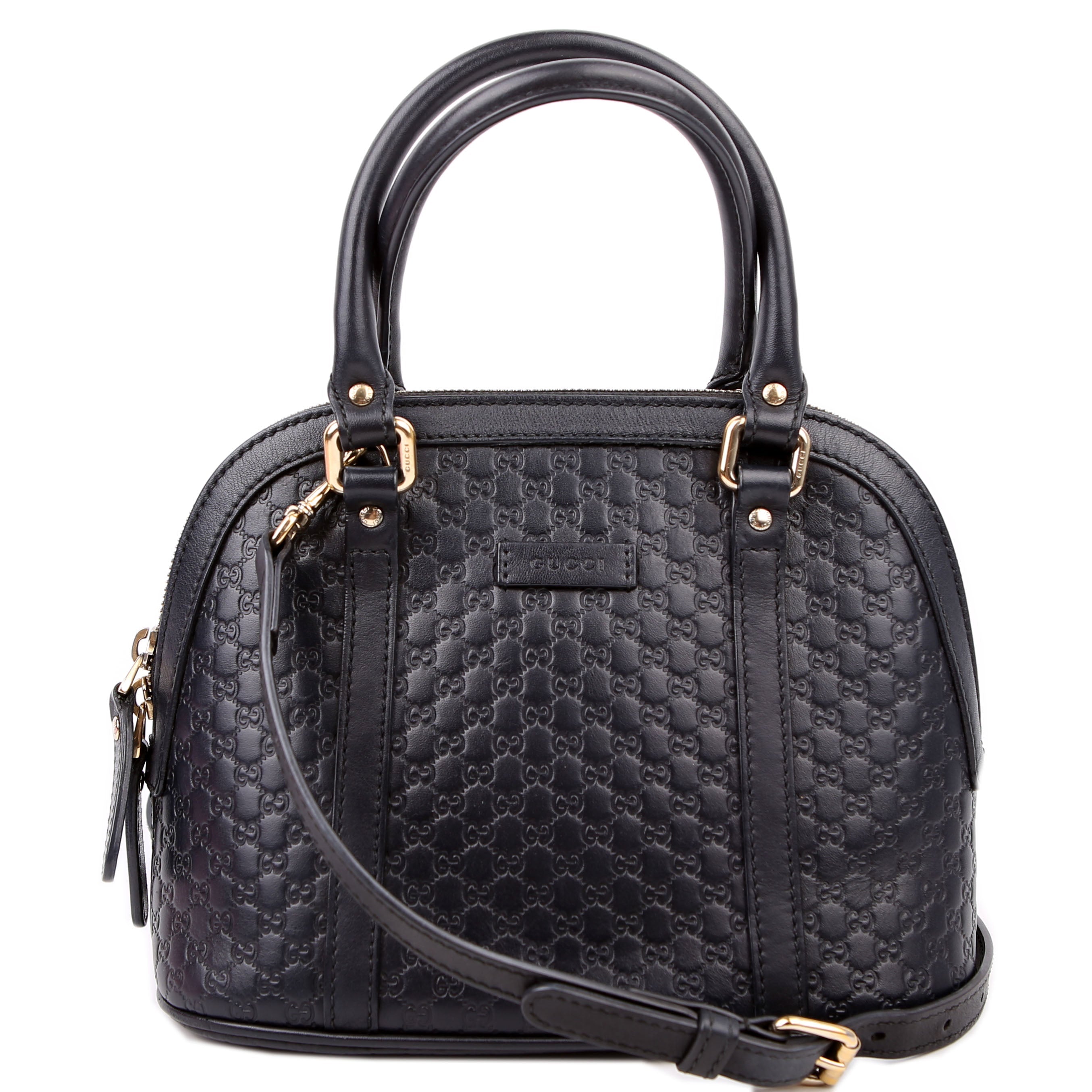 Gucci 449654 Mini Dome Micro Guccissima Black