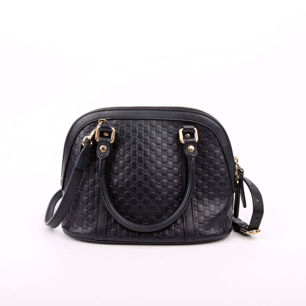 Gucci 449654 Mini Dome Micro Guccissima Black