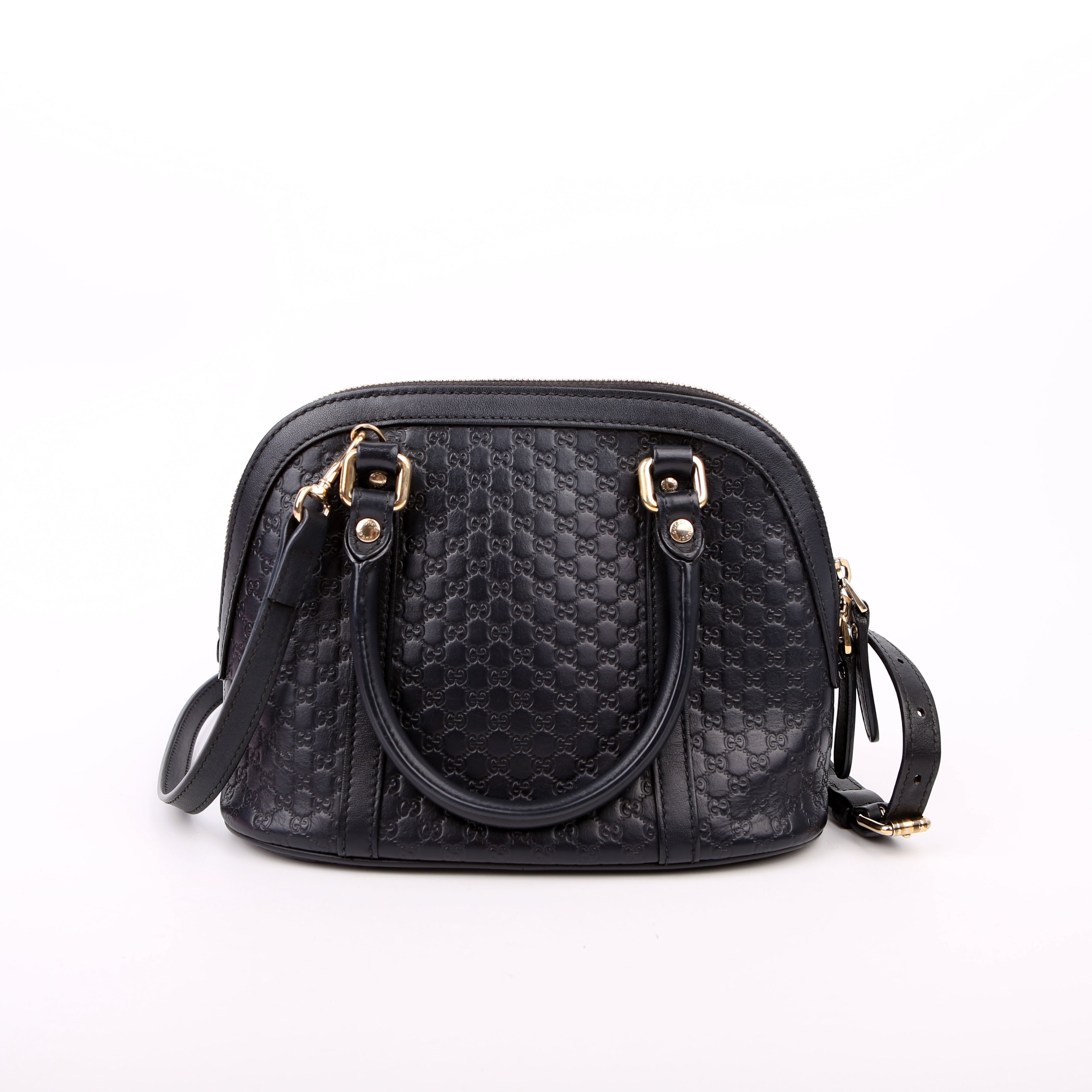 Gucci 449654 Mini Dome Micro Guccissima Black