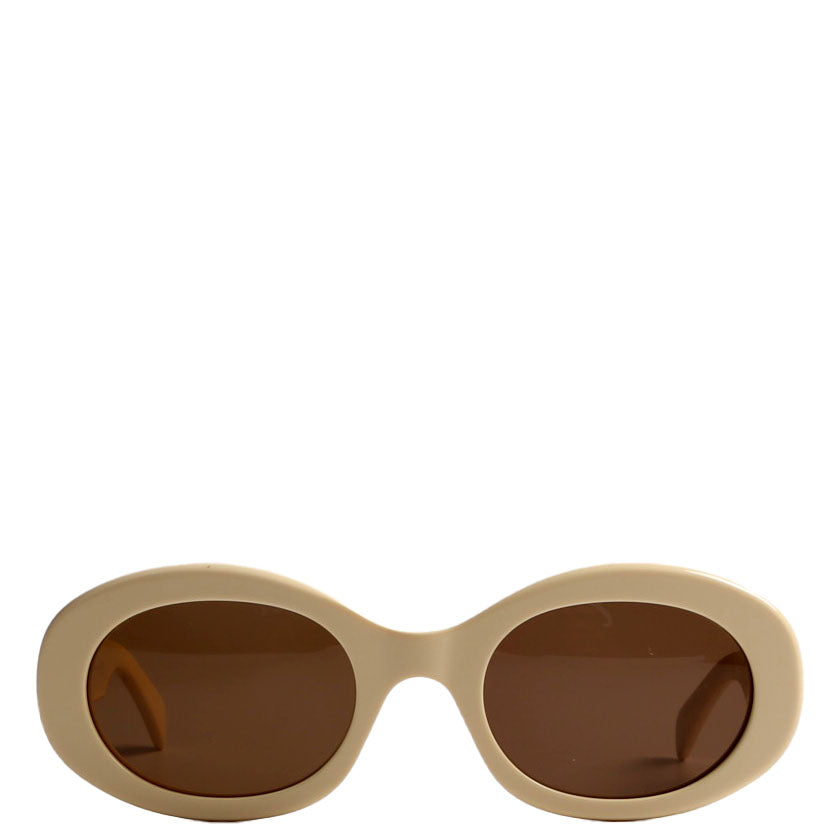 CL40194U Oval Sunglasses Cream