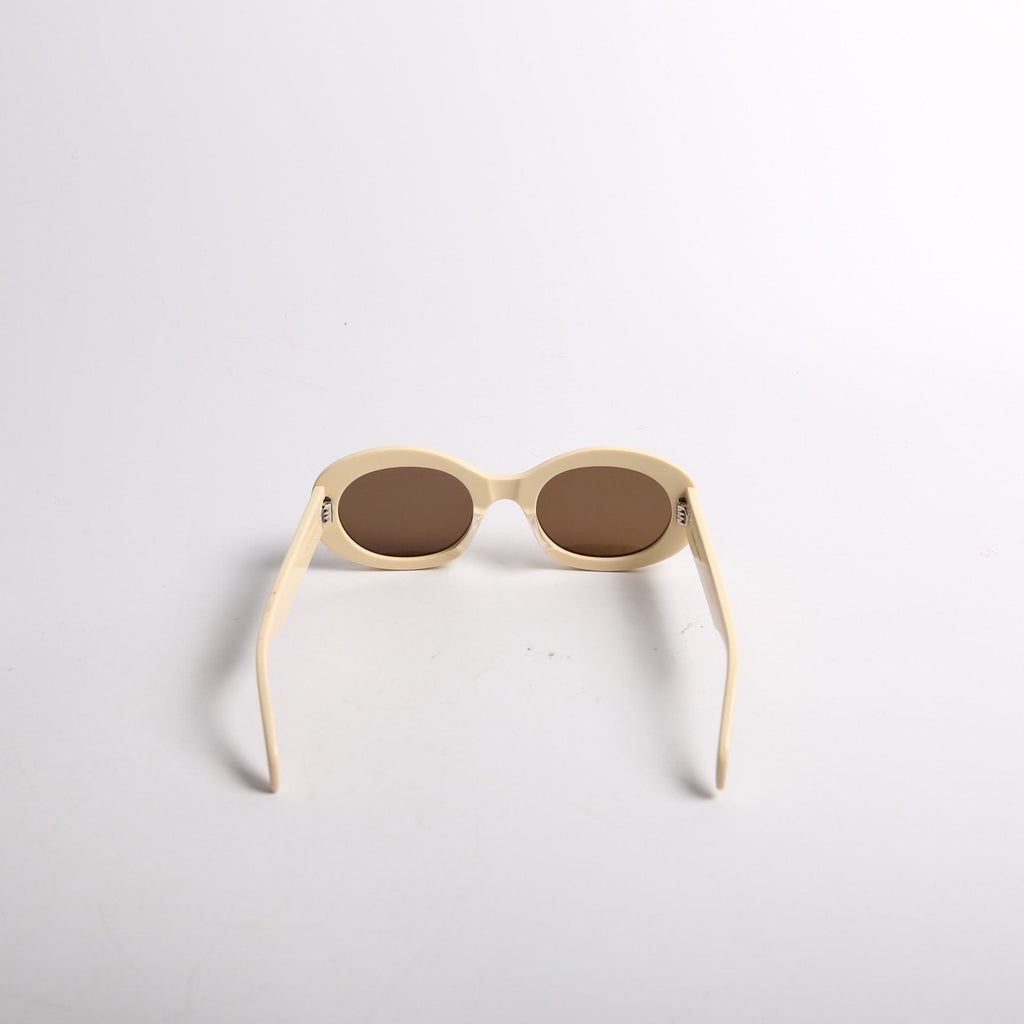 CL40194U Oval Sunglasses Cream