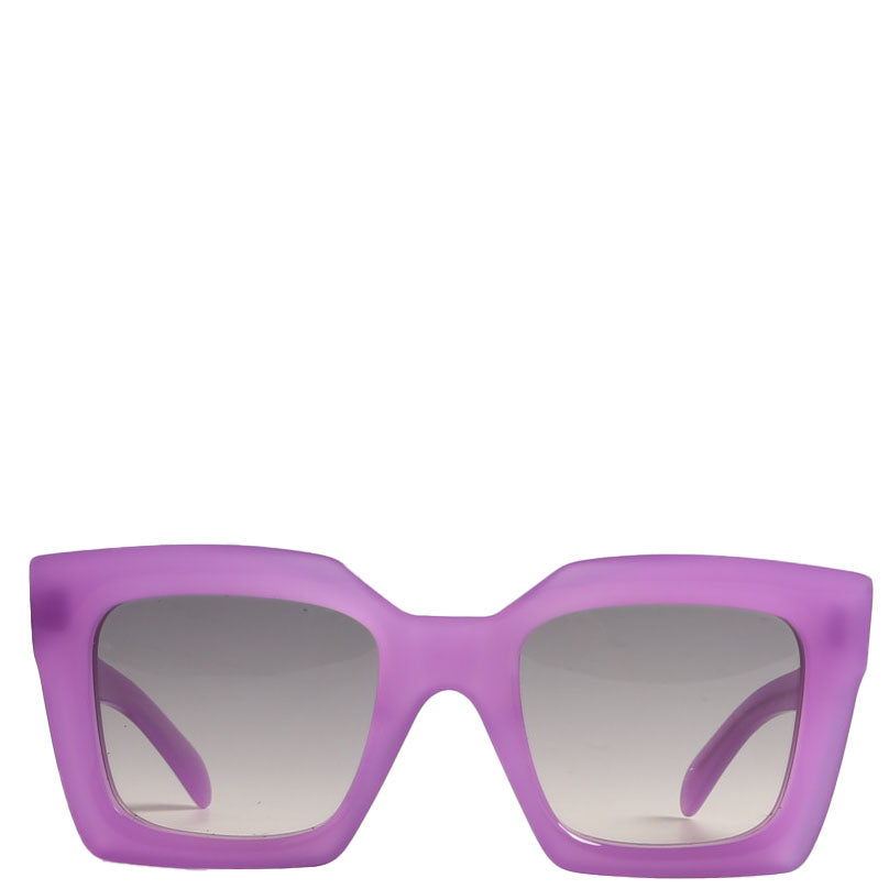 CL401301 Wide Rectangle Acetate Sunglasses Purple