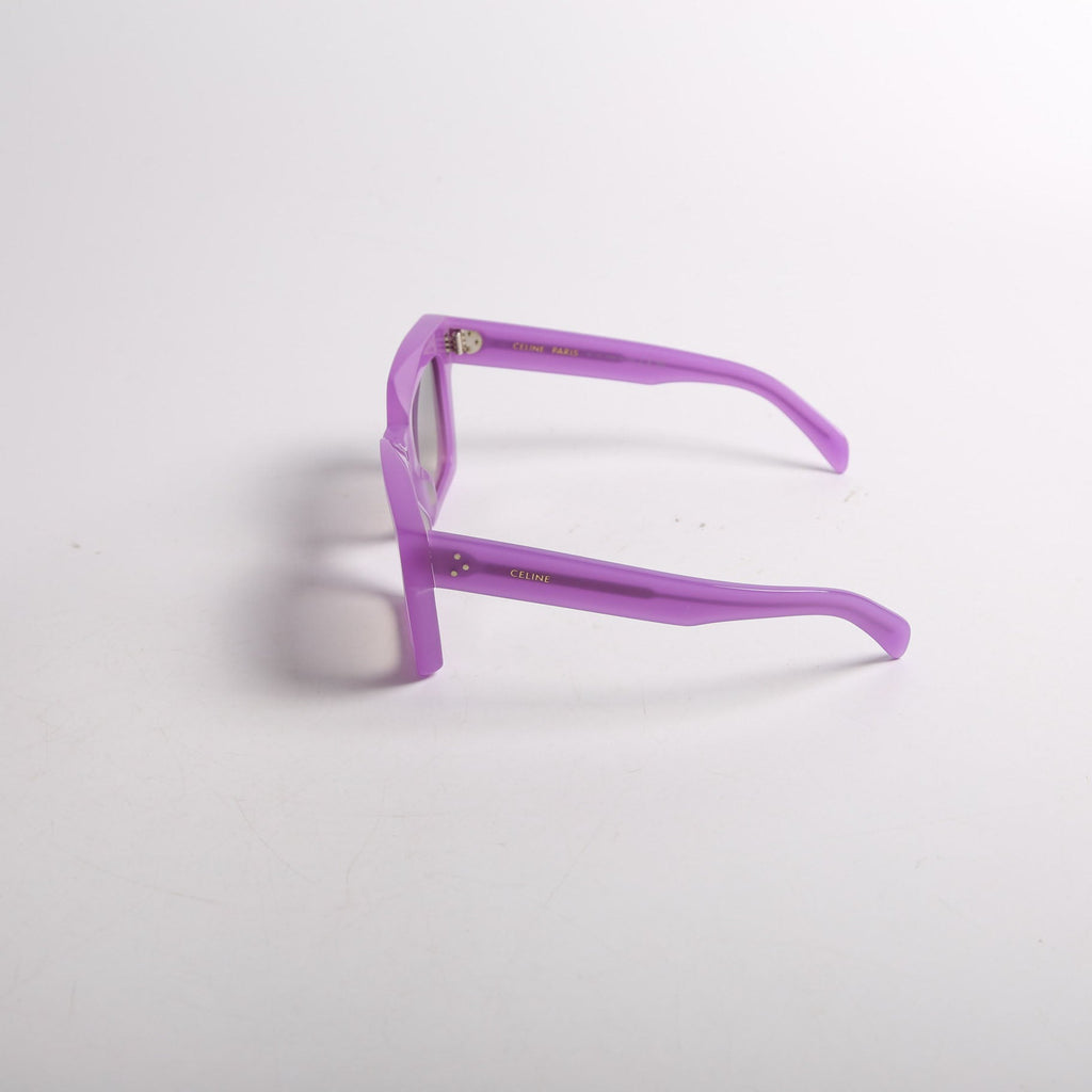 CL401301 Wide Rectangle Acetate Sunglasses Purple
