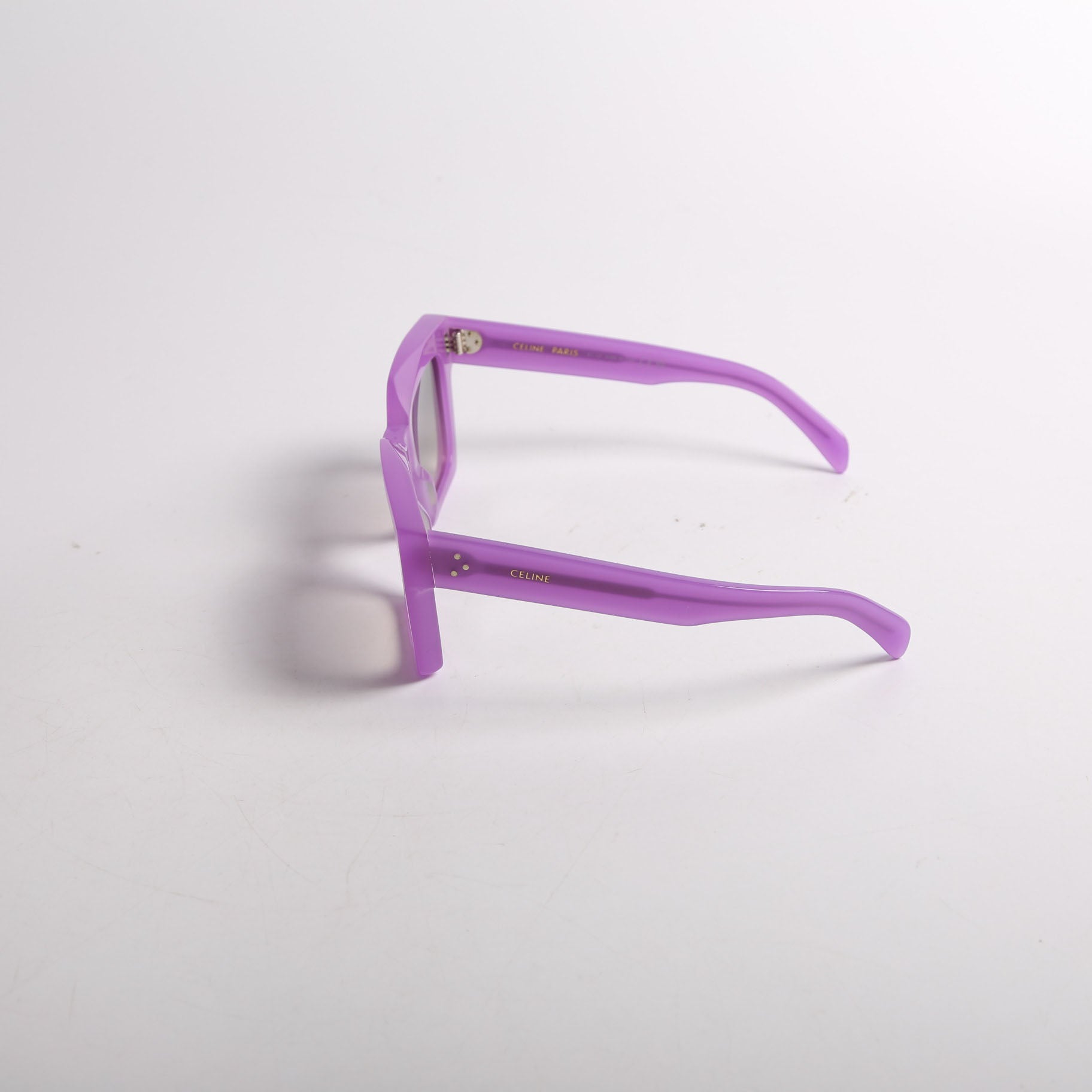 CL401301 Wide Rectangle Acetate Sunglasses Purple