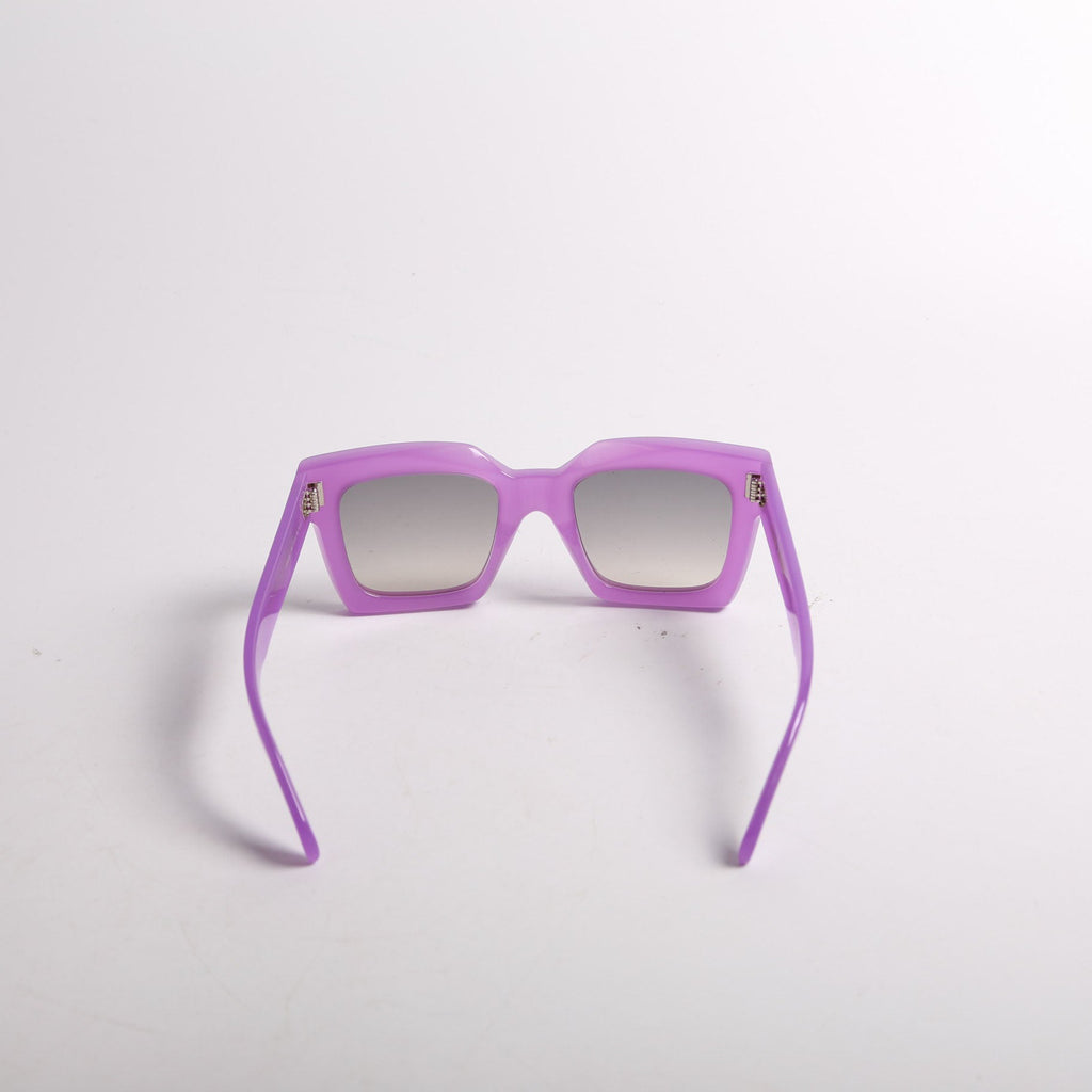 CL401301 Wide Rectangle Acetate Sunglasses Purple