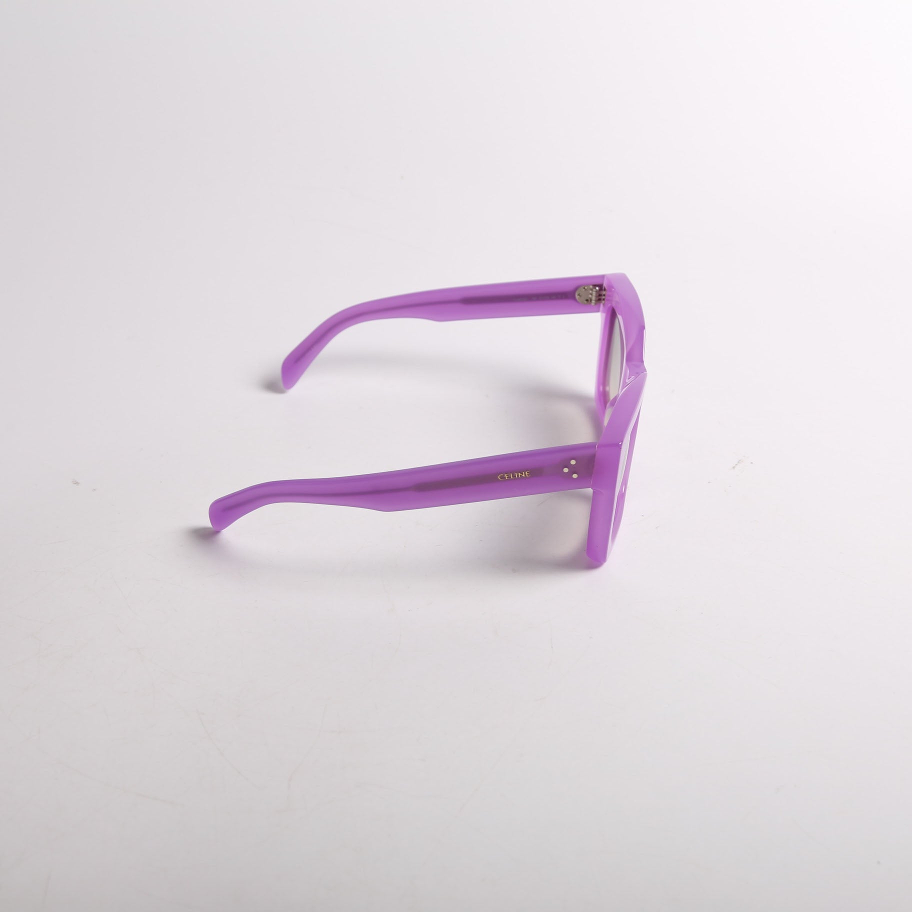 CL401301 Wide Rectangle Acetate Sunglasses Purple