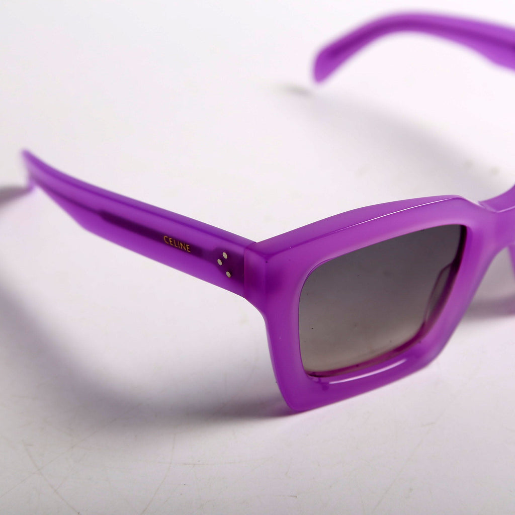 CL401301 Wide Rectangle Acetate Sunglasses Purple