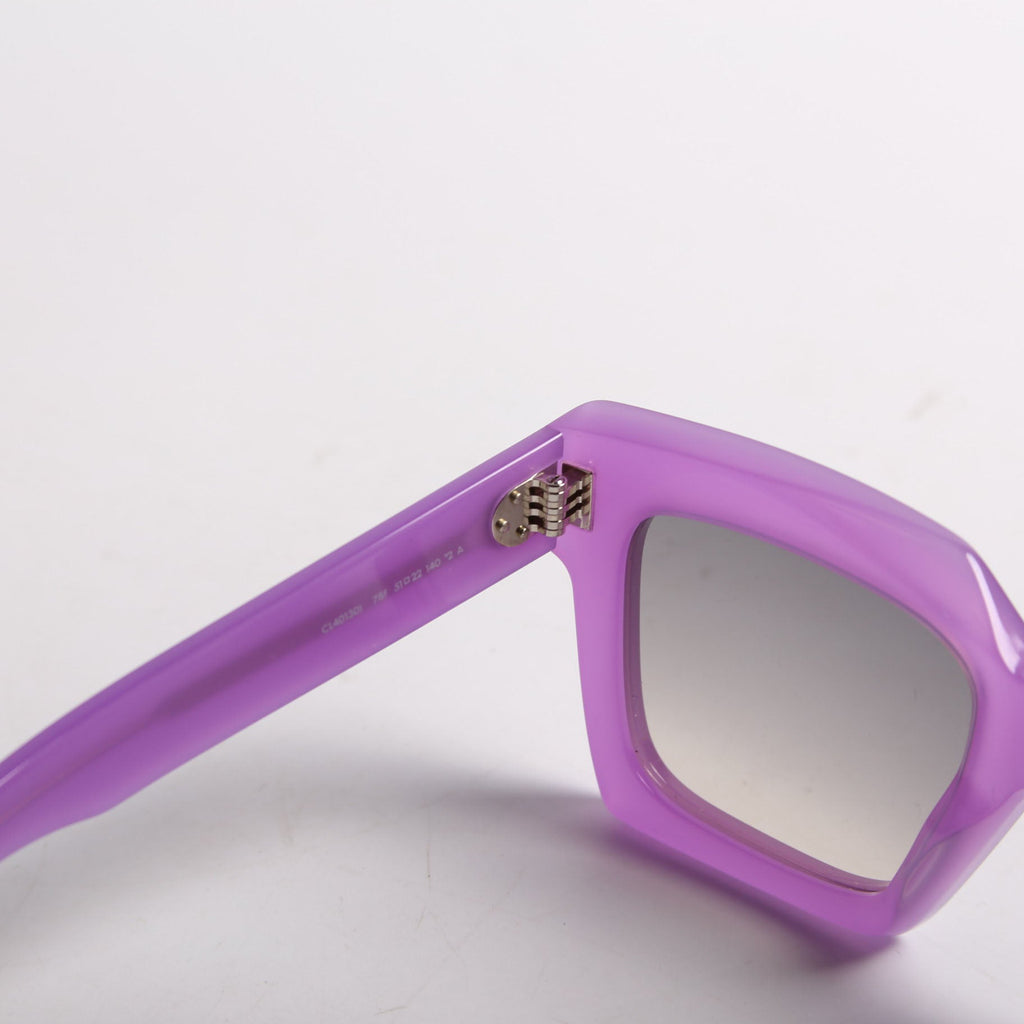 CL401301 Wide Rectangle Acetate Sunglasses Purple
