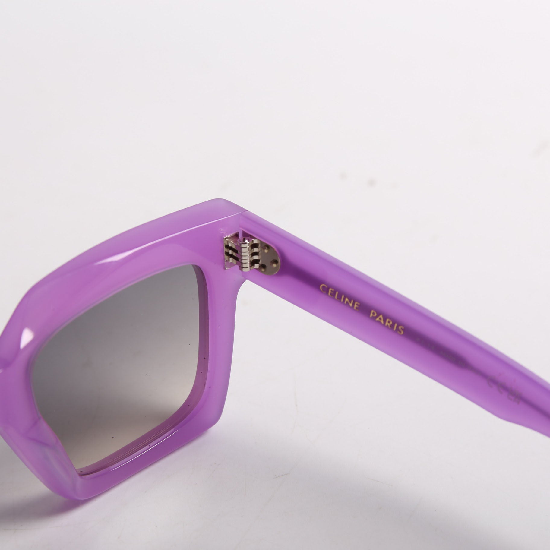 CL401301 Wide Rectangle Acetate Sunglasses Purple