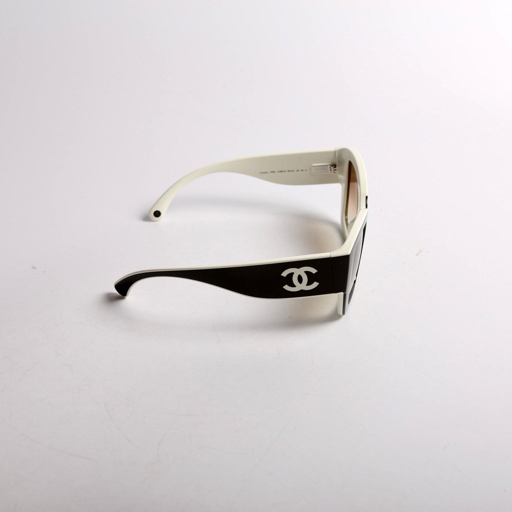 6058 CC Acetate Sunglasses Black/White