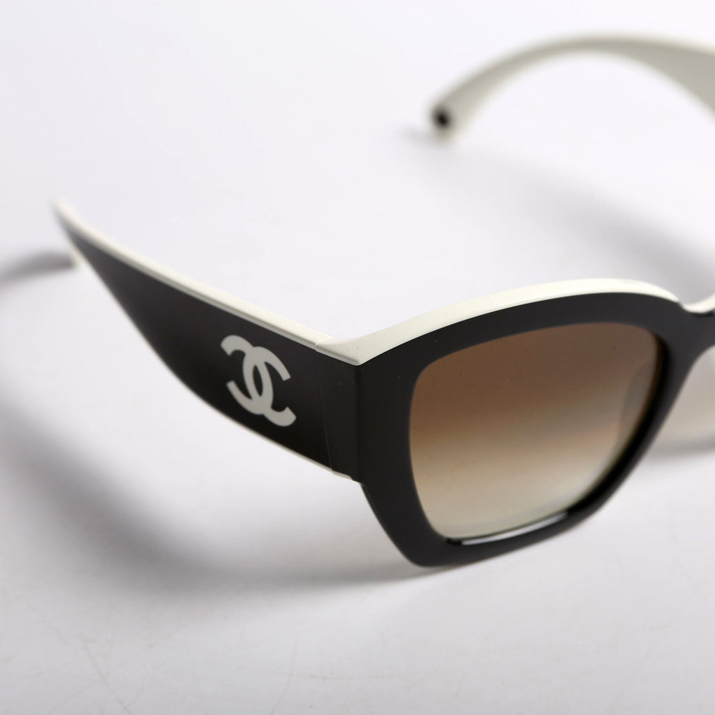 6058 CC Acetate Sunglasses Black/White