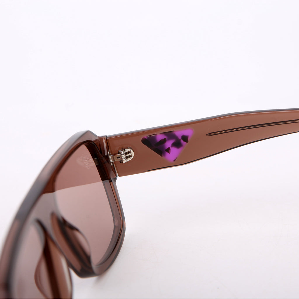 SPR22Y Symbole Pilot Wide Frame Sunglasses Brown