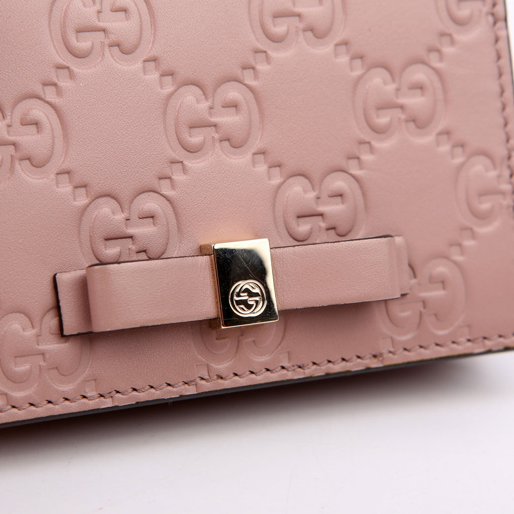 406924 Guccisima Card Holder Pink