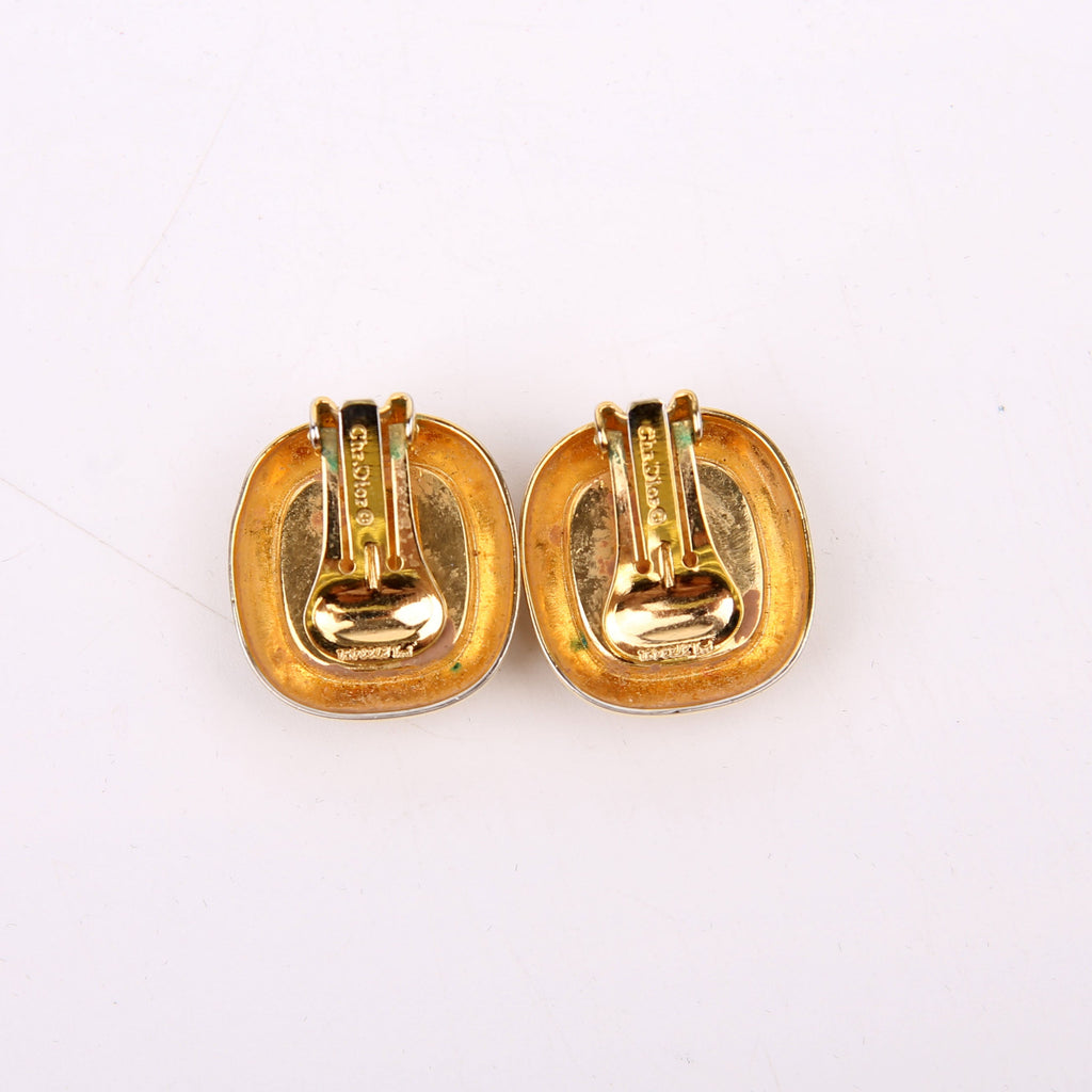 Resin Clip-Ons Vintage Earrings