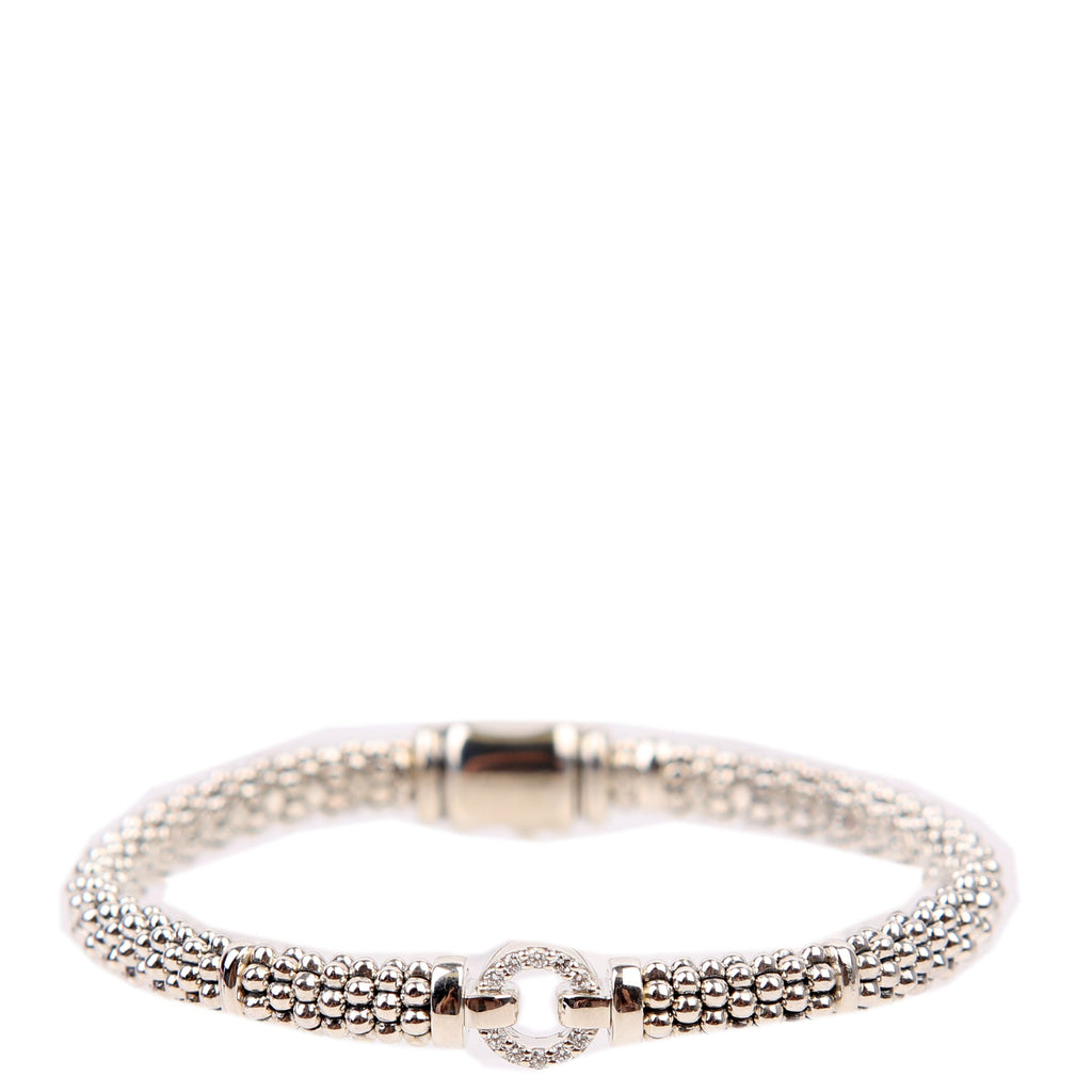 Caviar Spark Single Station Circle Bracelet 9MM Diamonds/925