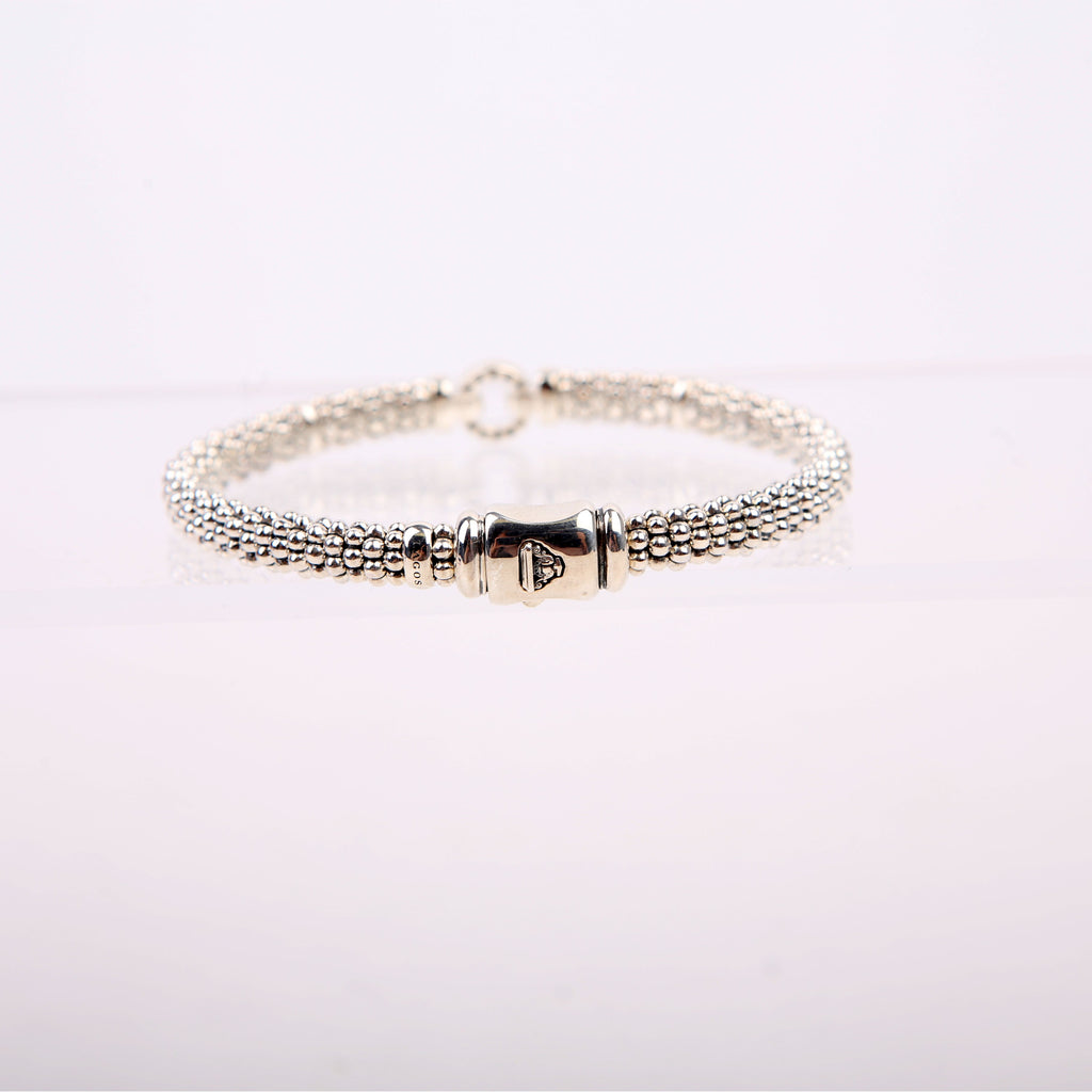 Caviar Spark Single Station Circle Bracelet 9MM Diamonds/925