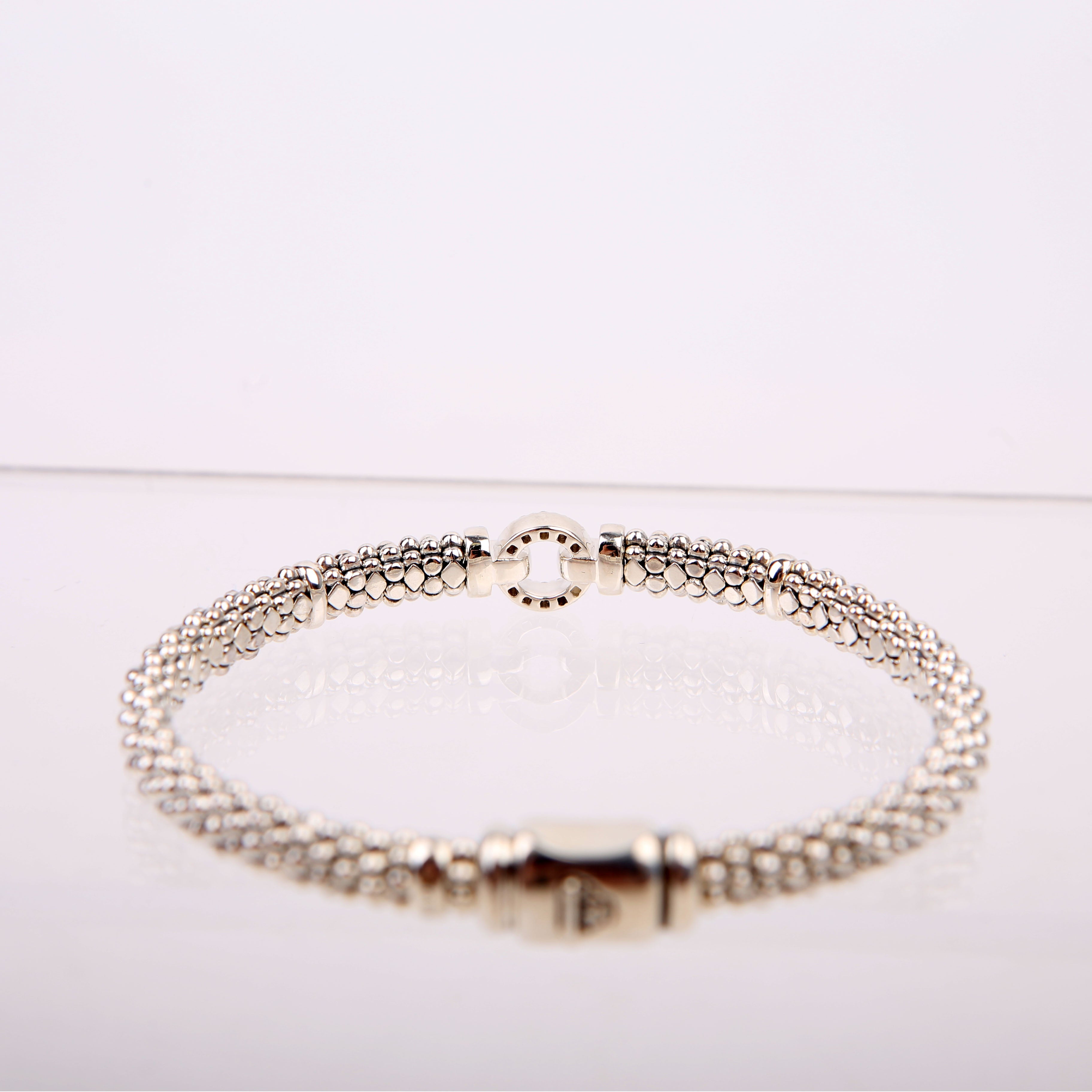 Caviar Spark Single Station Circle Bracelet 9MM Diamonds/925
