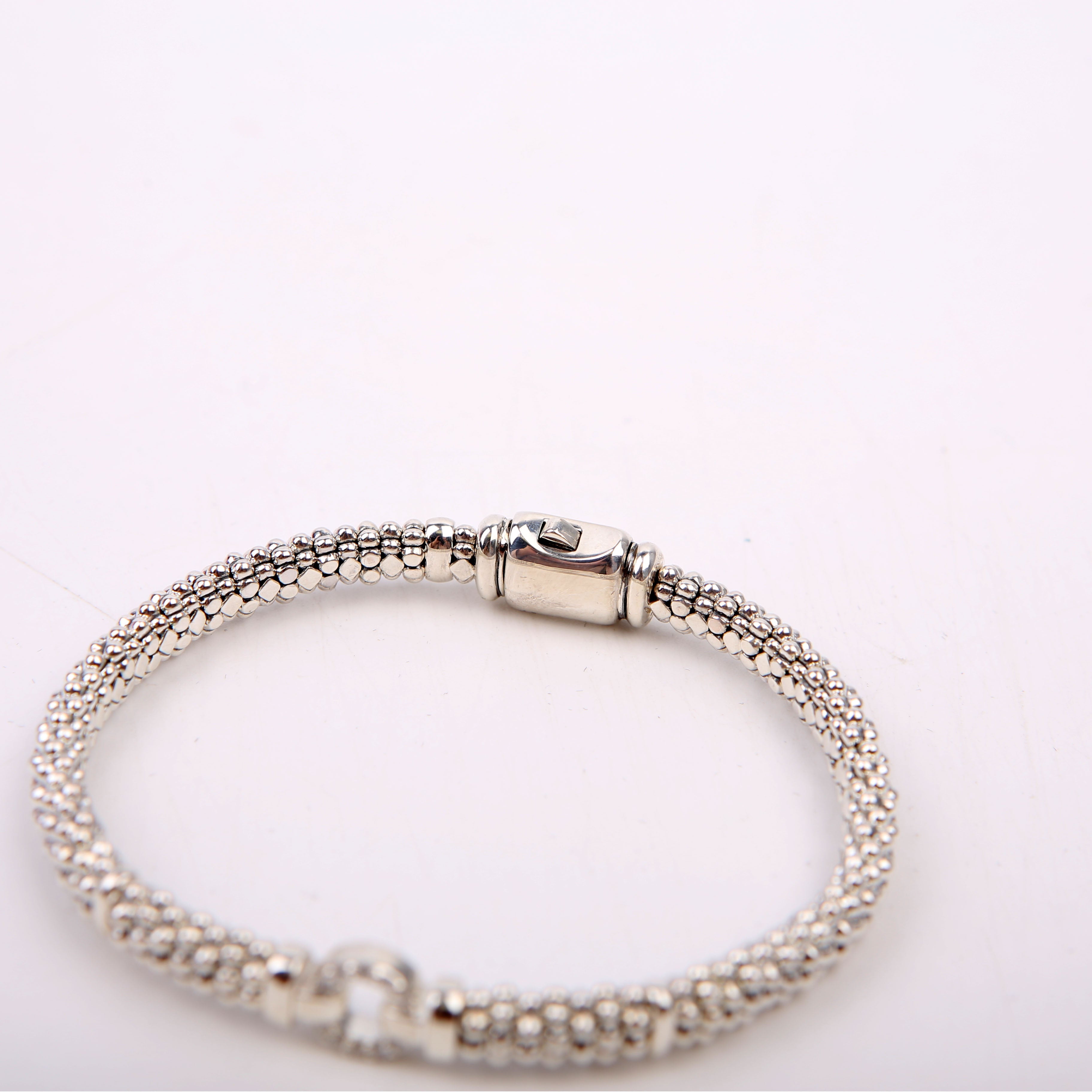 Caviar Spark Single Station Circle Bracelet 9MM Diamonds/925