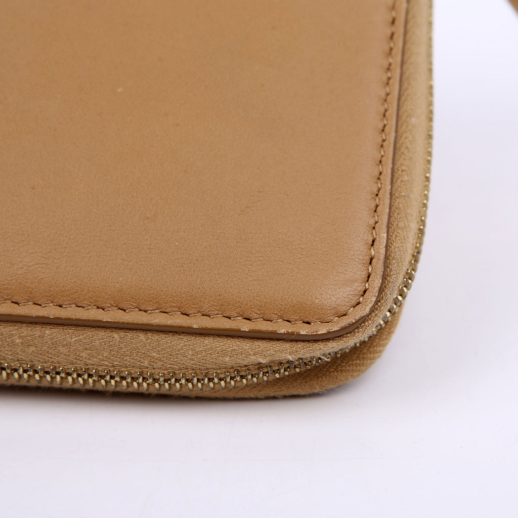 Continental Zip Wallet Tan/Red