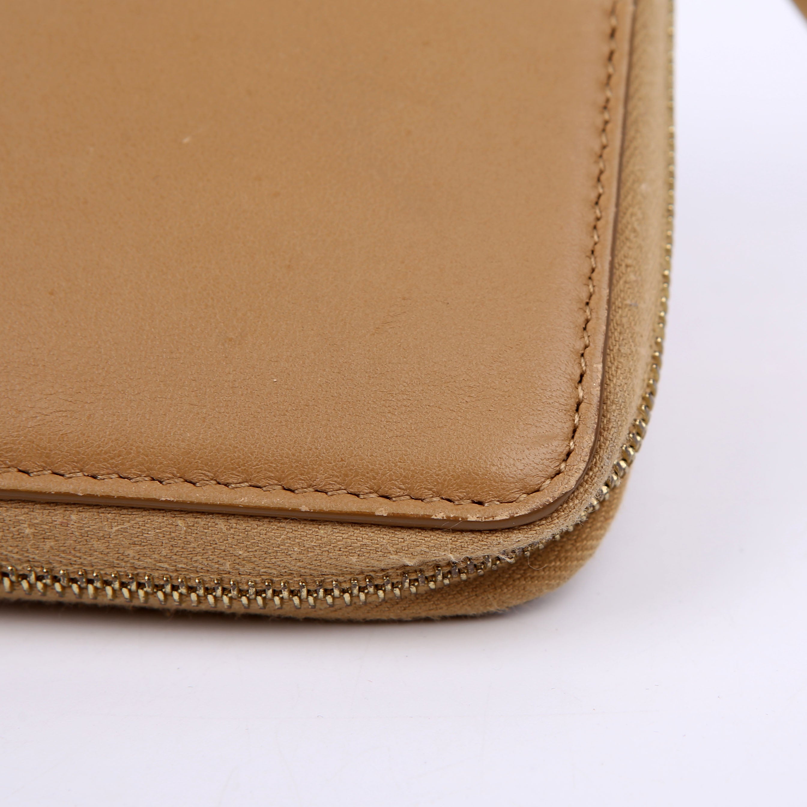 Continental Zip Wallet Tan/Red