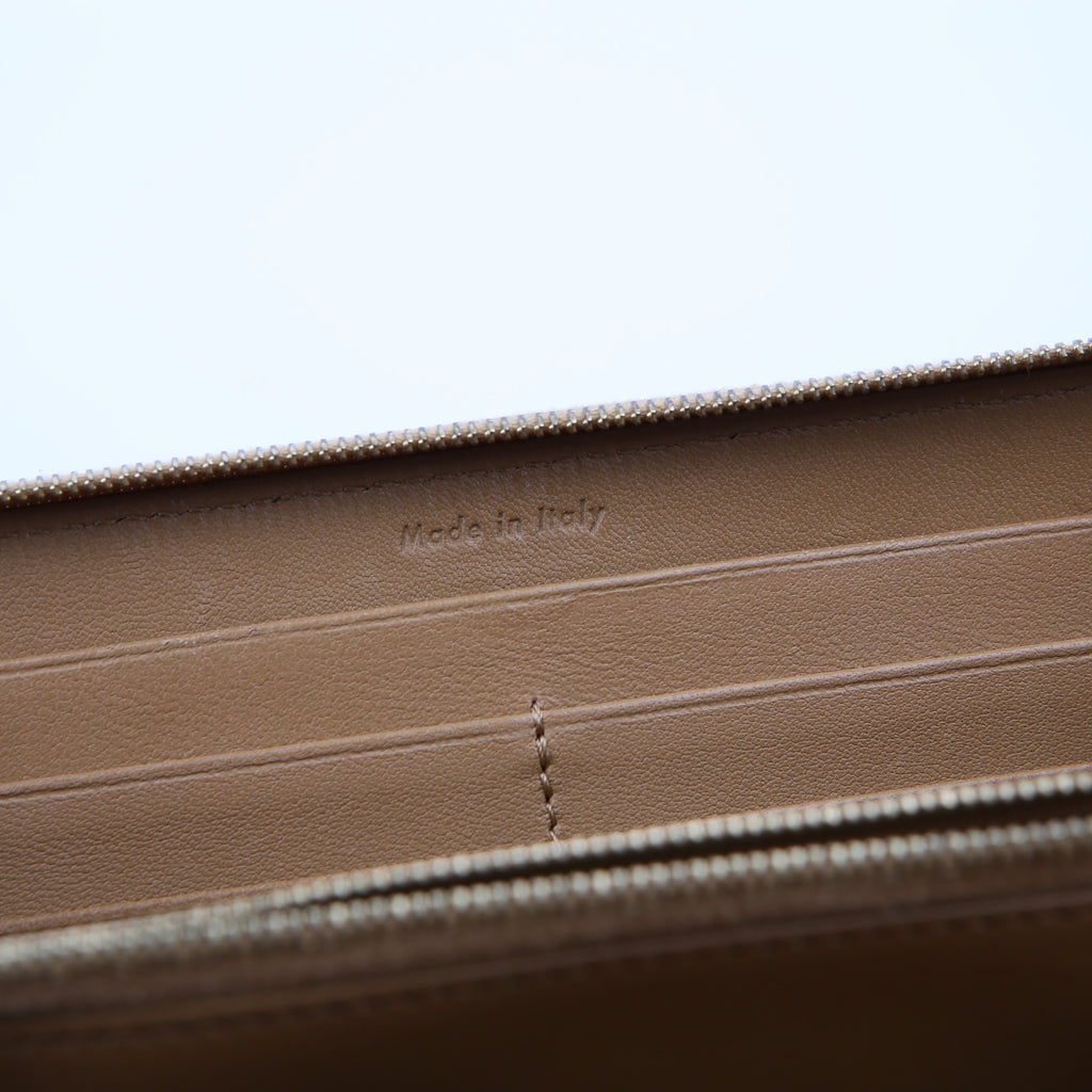 Continental Zip Wallet Tan/Red