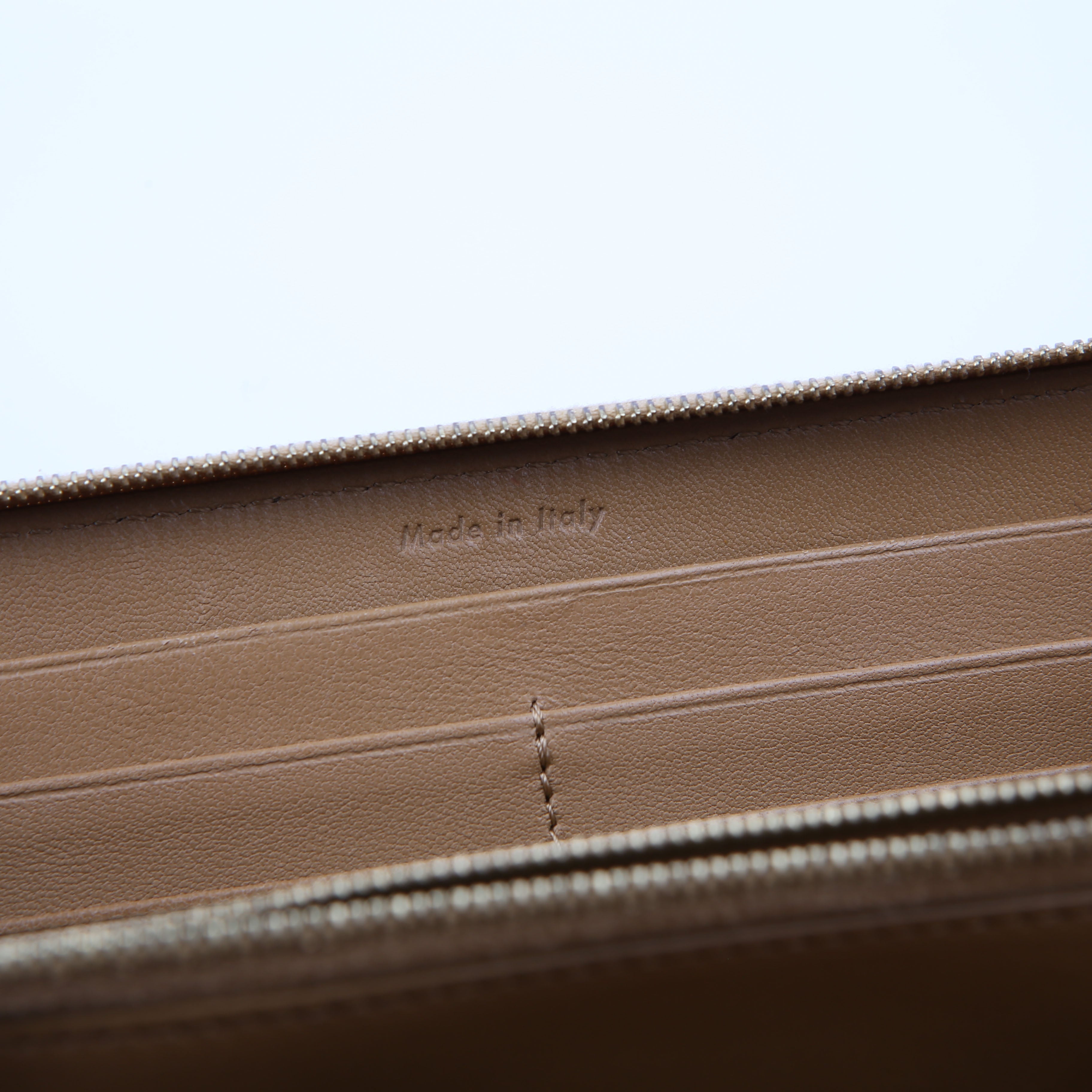 Continental Zip Wallet Tan/Red