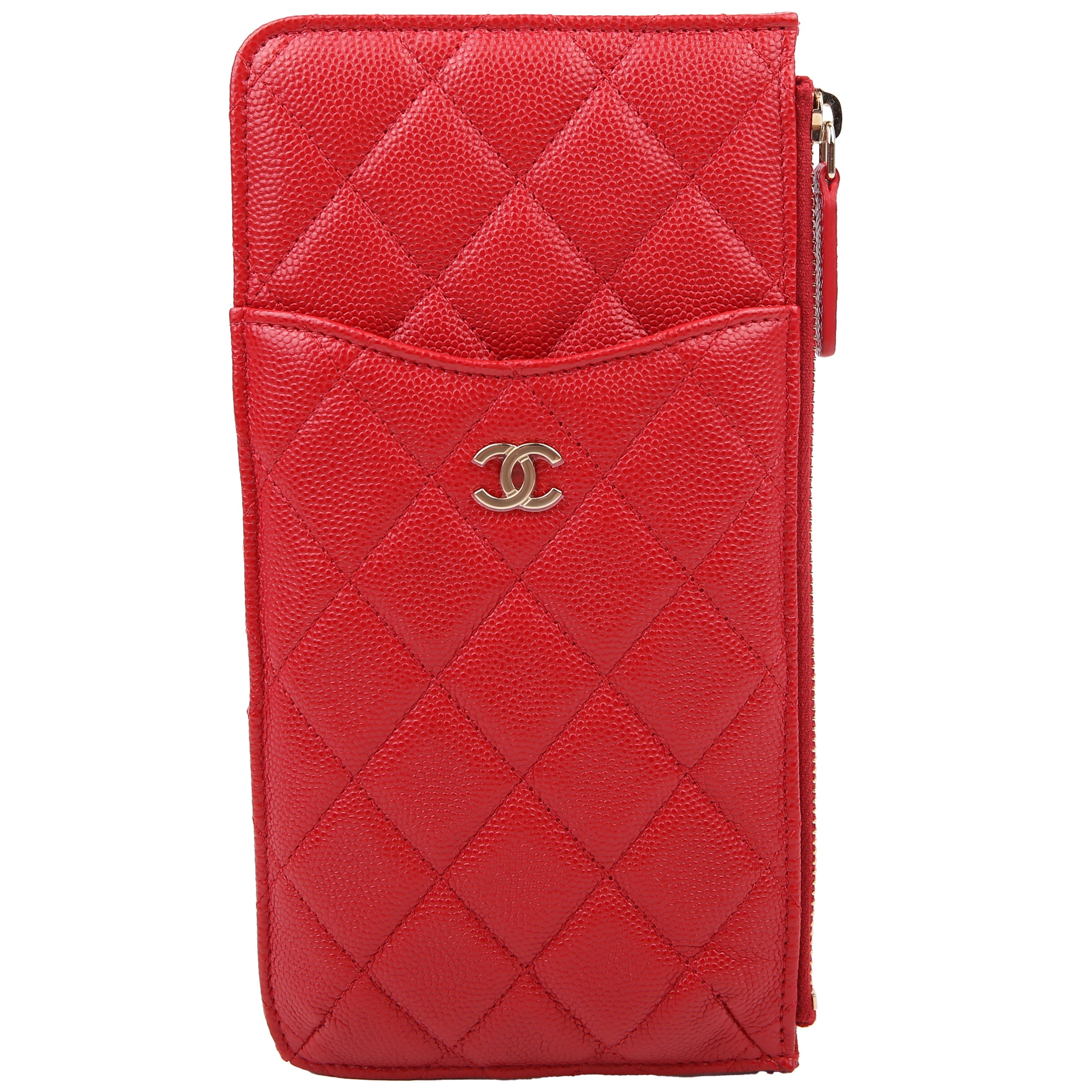Classic Flat Wallet Phone Pouch 28M Red