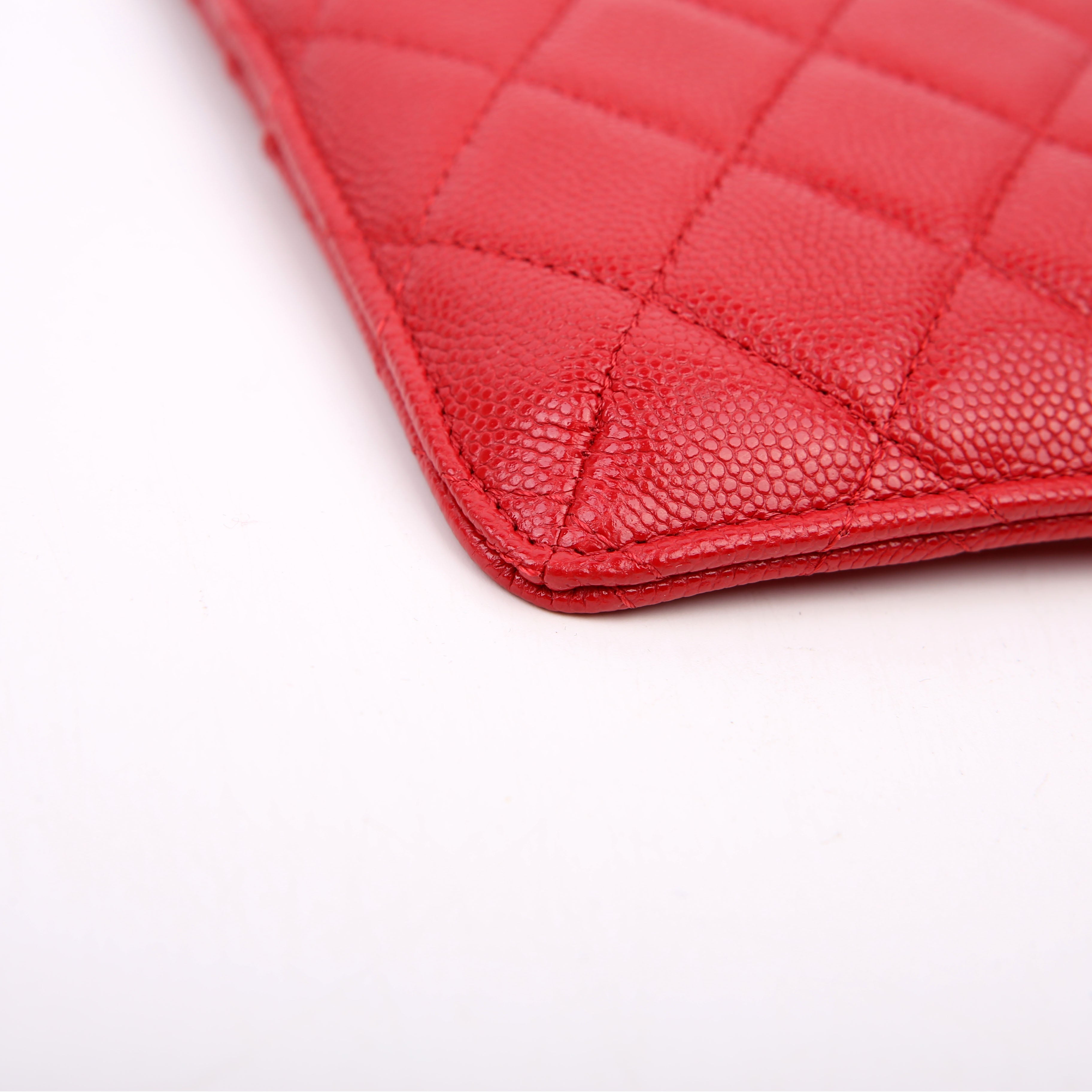 Classic Flat Wallet Phone Pouch 28M Red