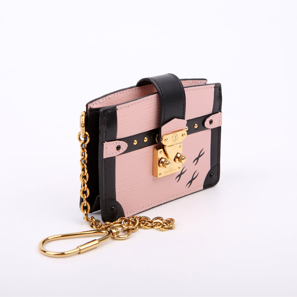 Trunk Multicartes Card Holder Epi Black/Pink