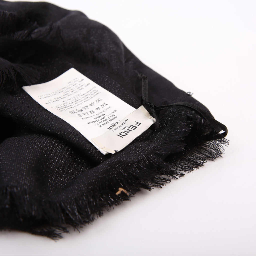 FF Silk/Wool Shawl Black