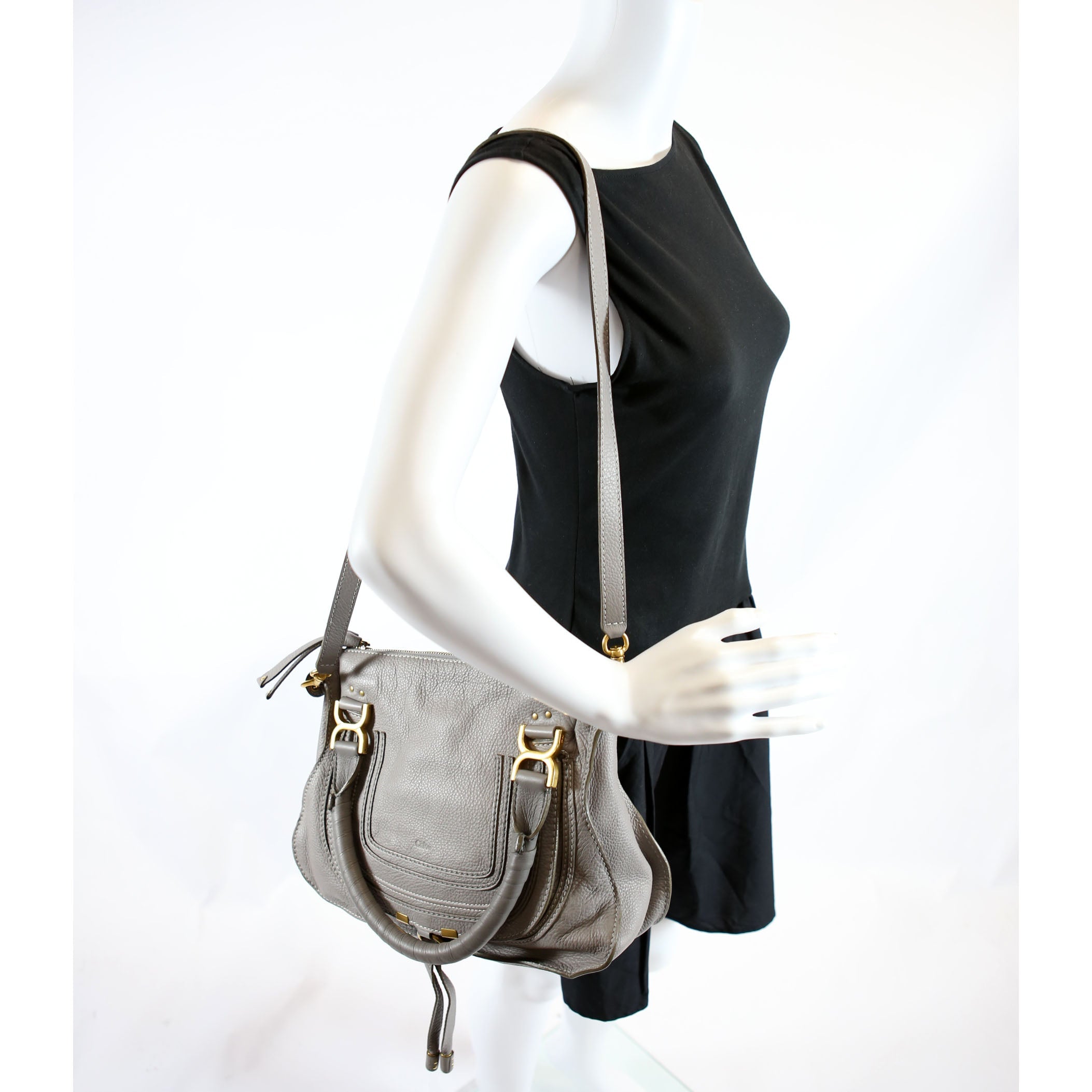 Marcie Satchel Medium Grey