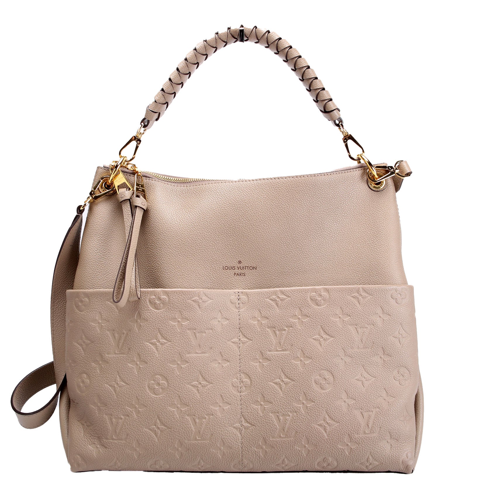 Maida Hobo Empreinte Taupe