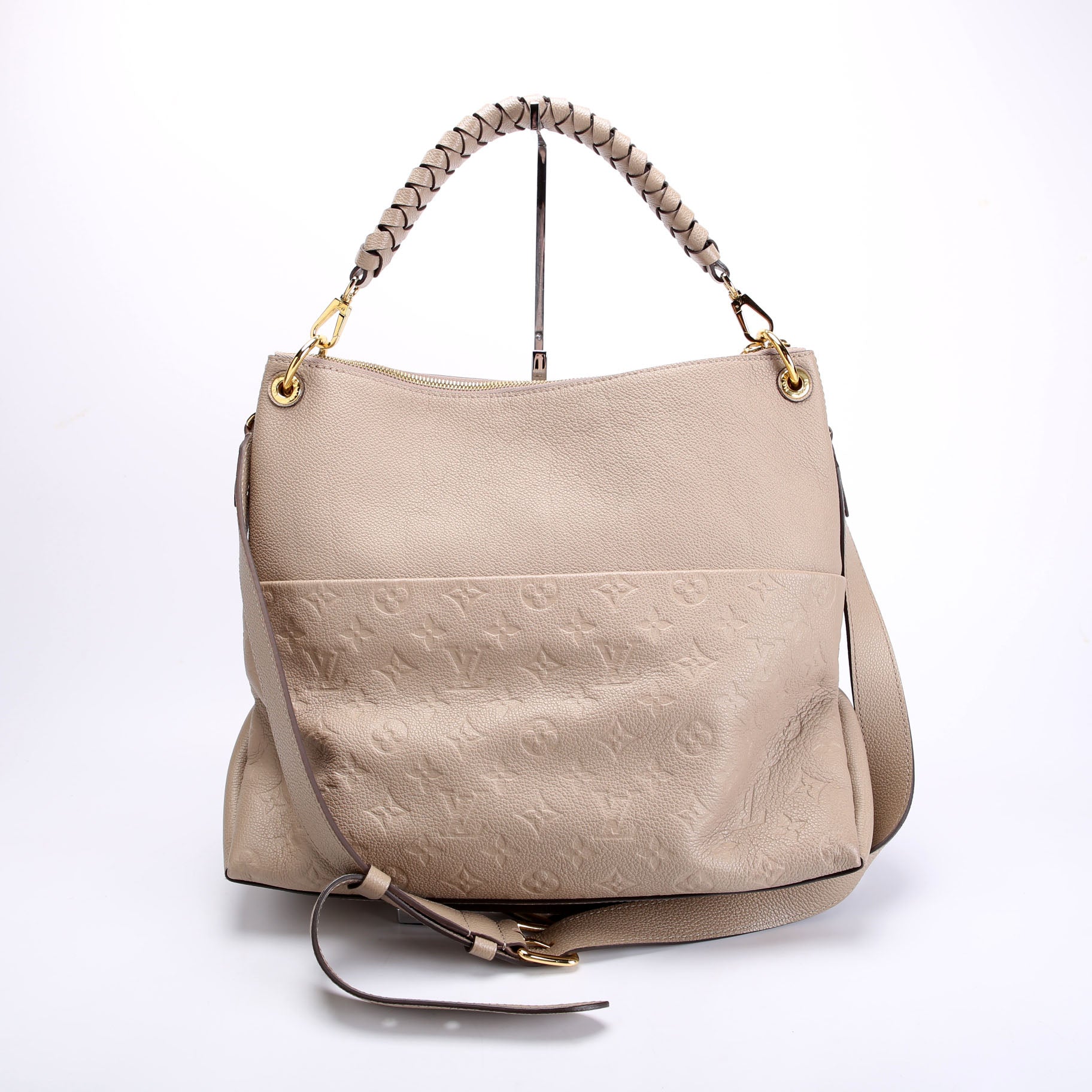 Maida Hobo Empreinte Taupe