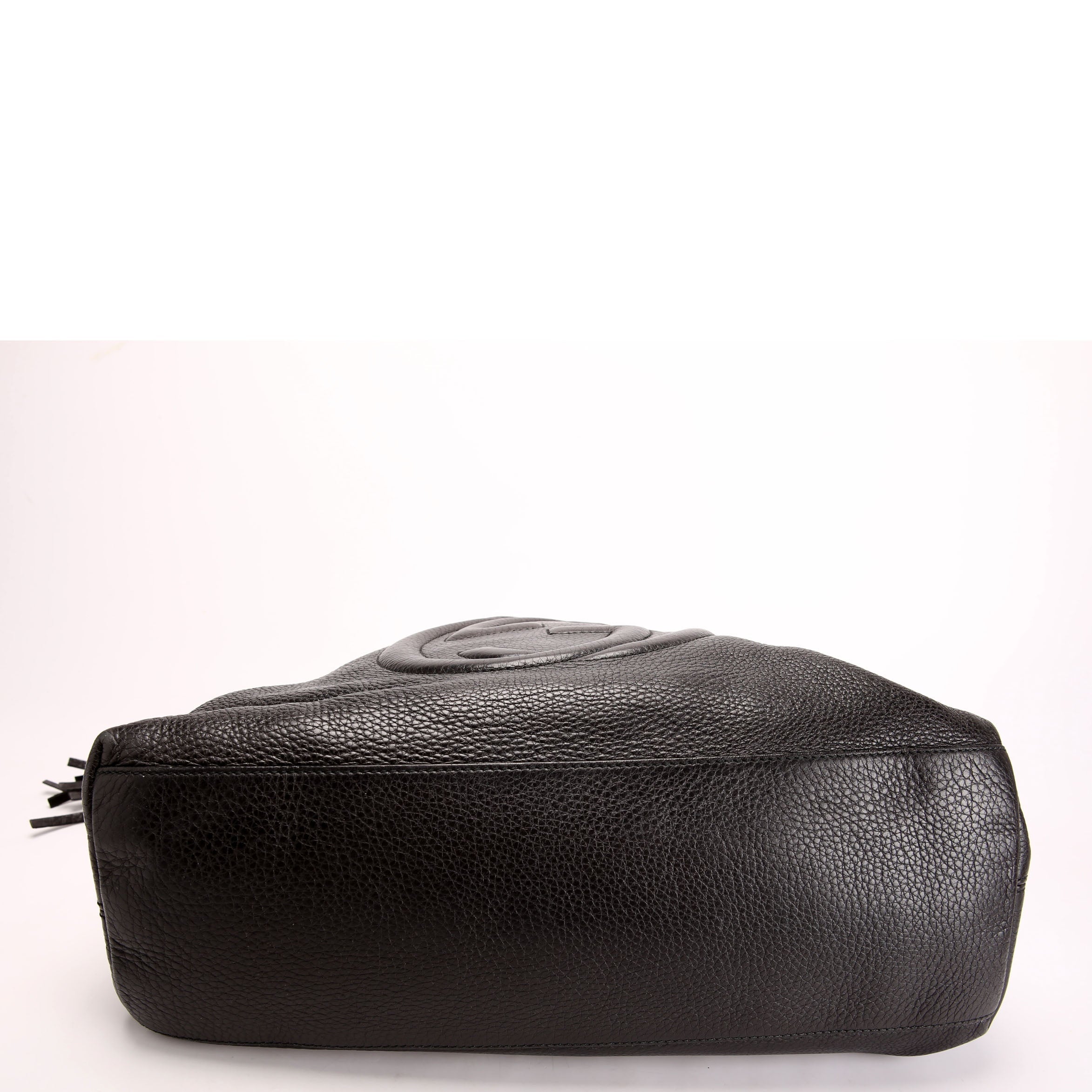 308982 Soho Leather Shoulder Medium Black/Gold
