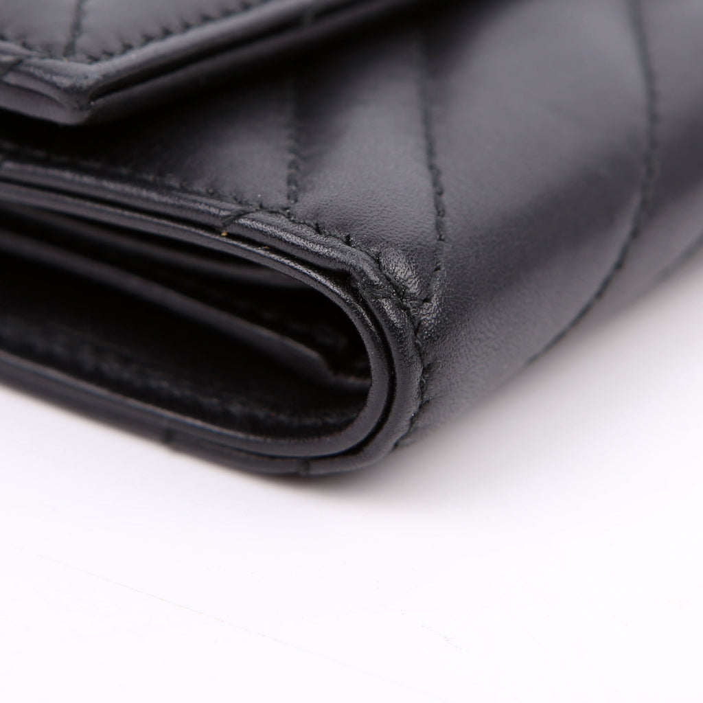474802 GG Marmont Compact Wallet Black