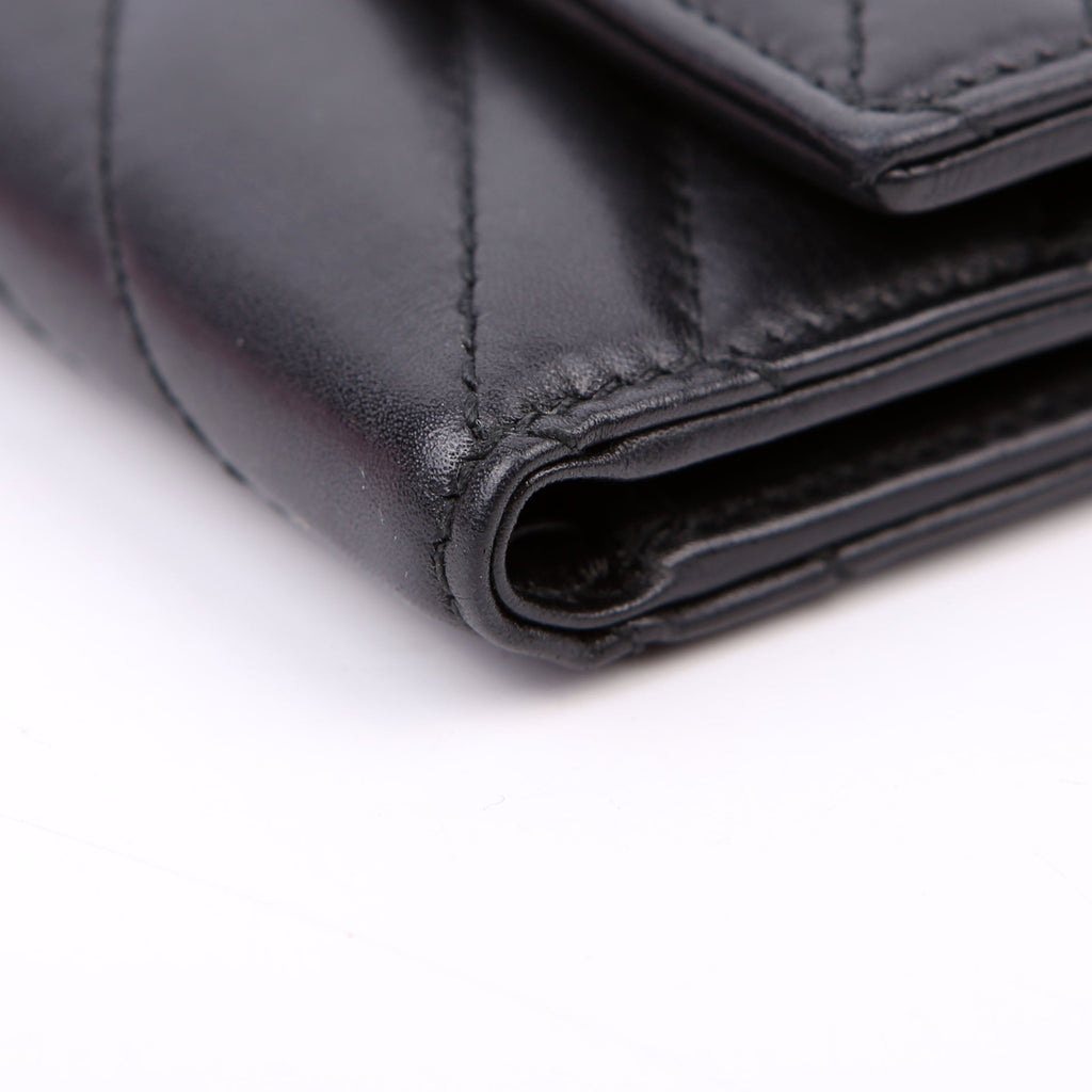 474802 GG Marmont Compact Wallet Black