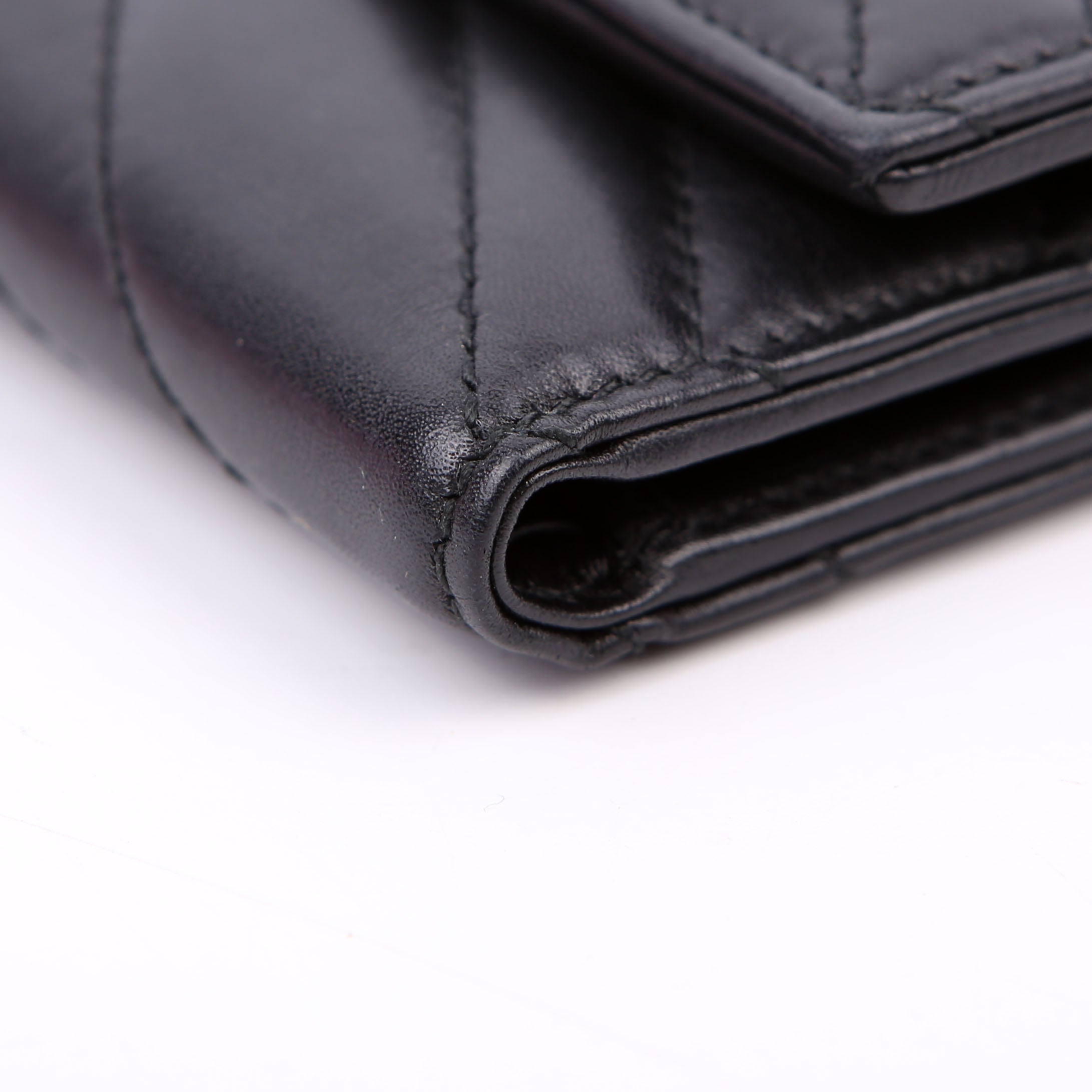 474802 GG Marmont Compact Wallet Black