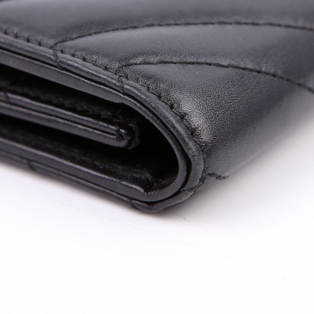 474802 GG Marmont Compact Wallet Black