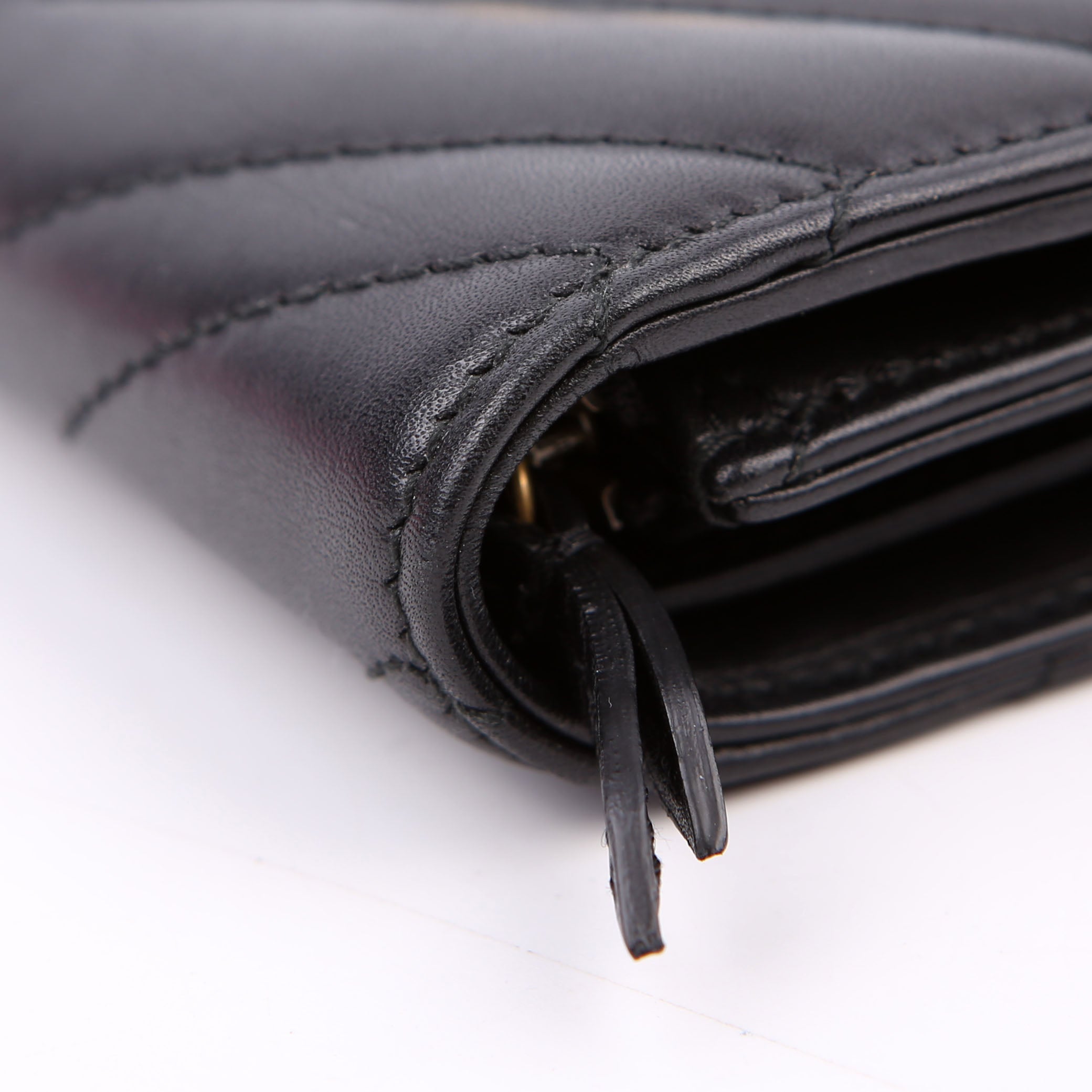 474802 GG Marmont Compact Wallet Black